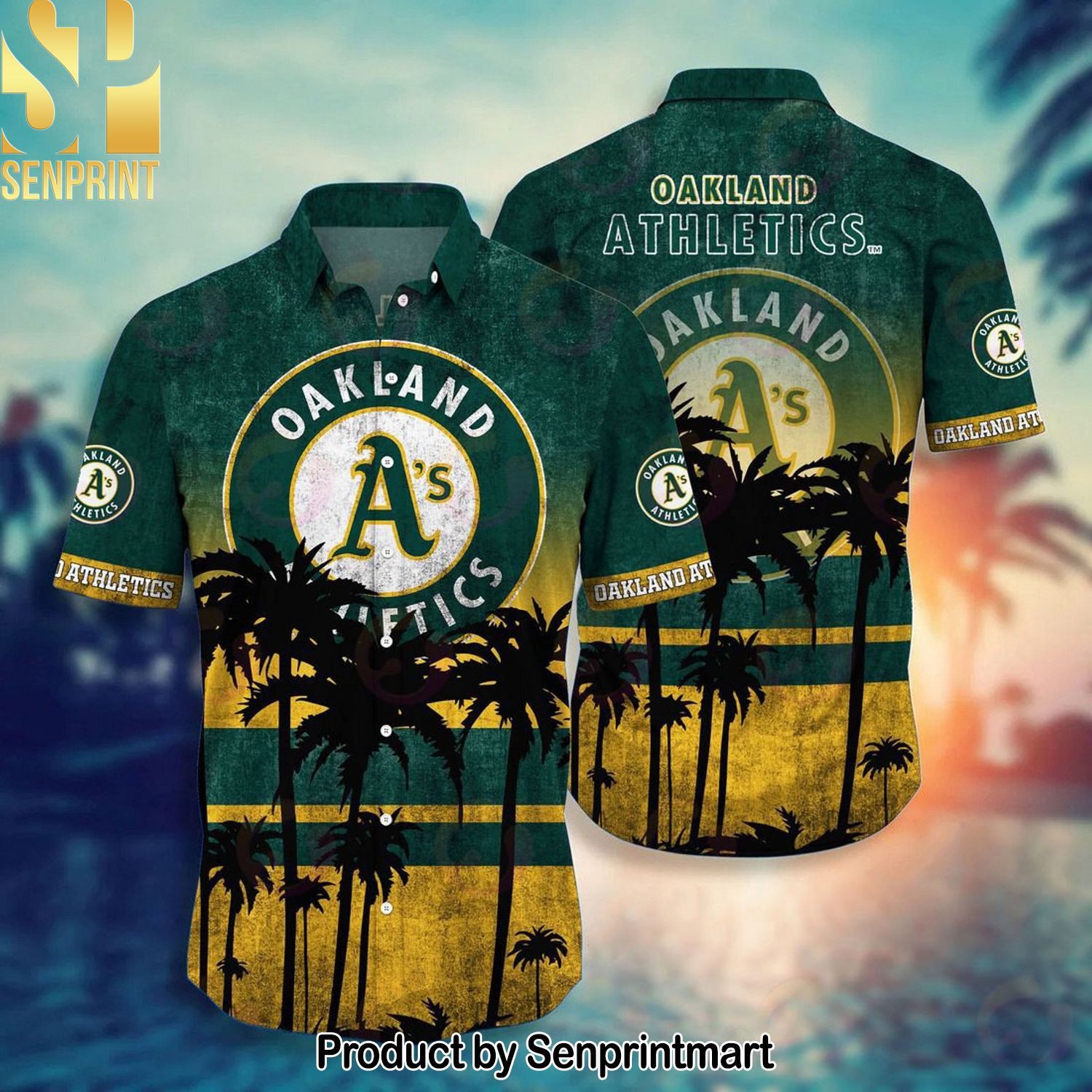 Oakland Athletics MLB Combo Full Printing Hawaiian Shirt and Shorts