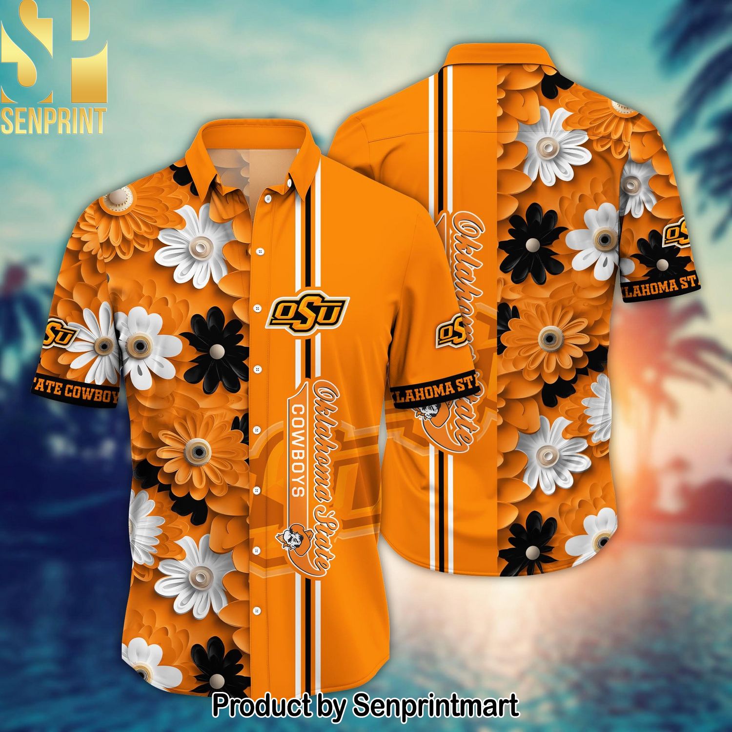 Oklahoma State Cowboys NCAA Flower Full Printed Hawaiian Shirt and Shorts