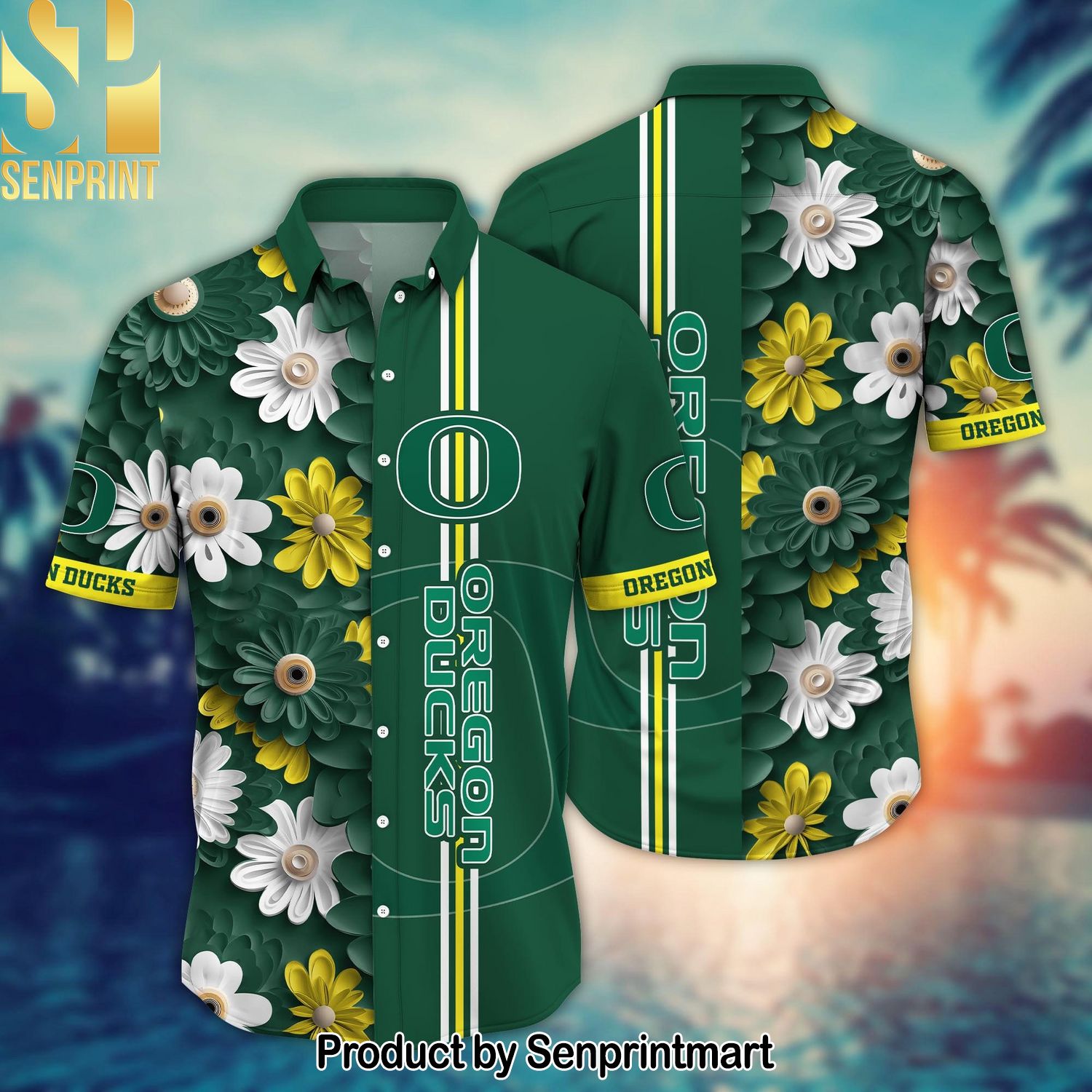 Oregon Ducks NCAA Flower New Type Hawaiian Shirt and Shorts