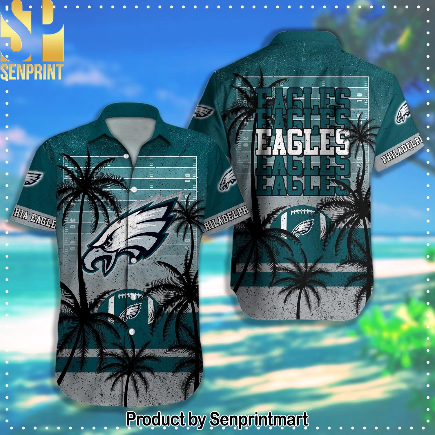 Philadelphia Eagles NFL For Fan Full Printed Hawaiian Shirt and Shorts