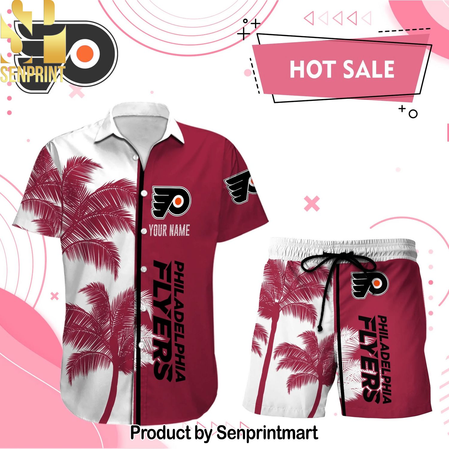 PHILADELPHIA FLYERS NHL Gift Ideas All Over Printed Hawaiian Shirt and Shorts