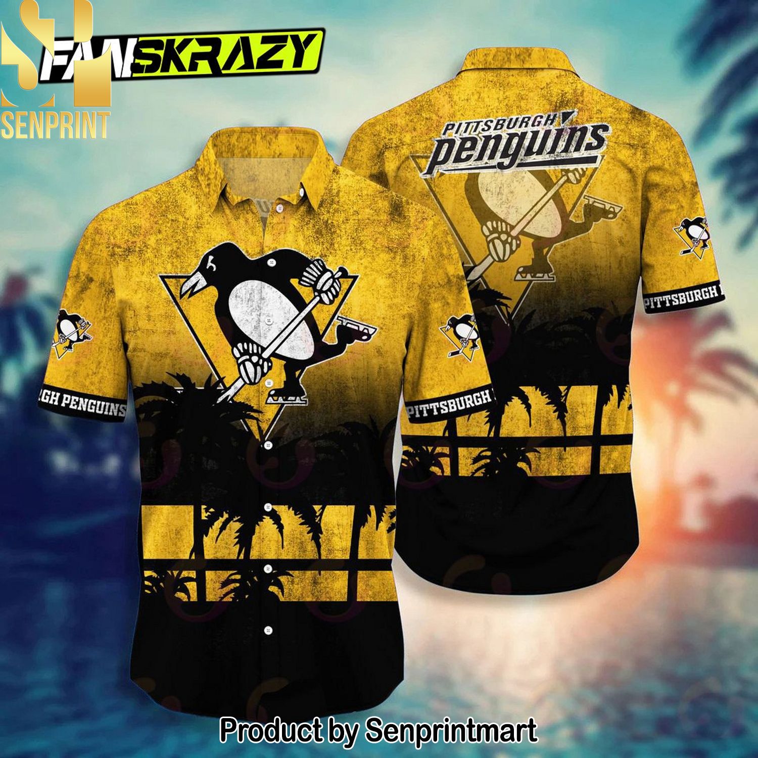 Pittsburgh Penguins NHL All Over Printed Unisex Hawaiian Shirt and Shorts