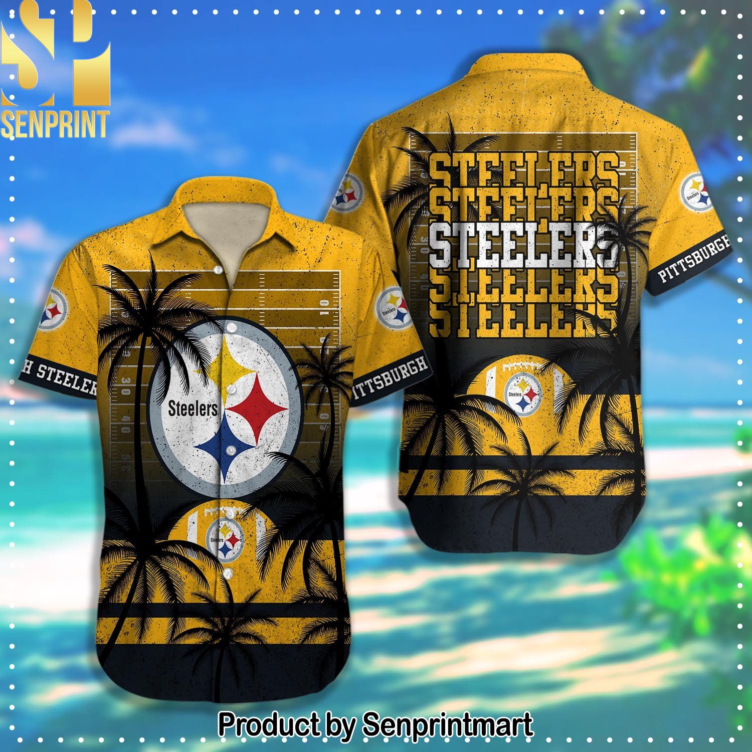 Pittsburgh Steelers NFL All Over Print 3D Hawaiian Shirt and Shorts