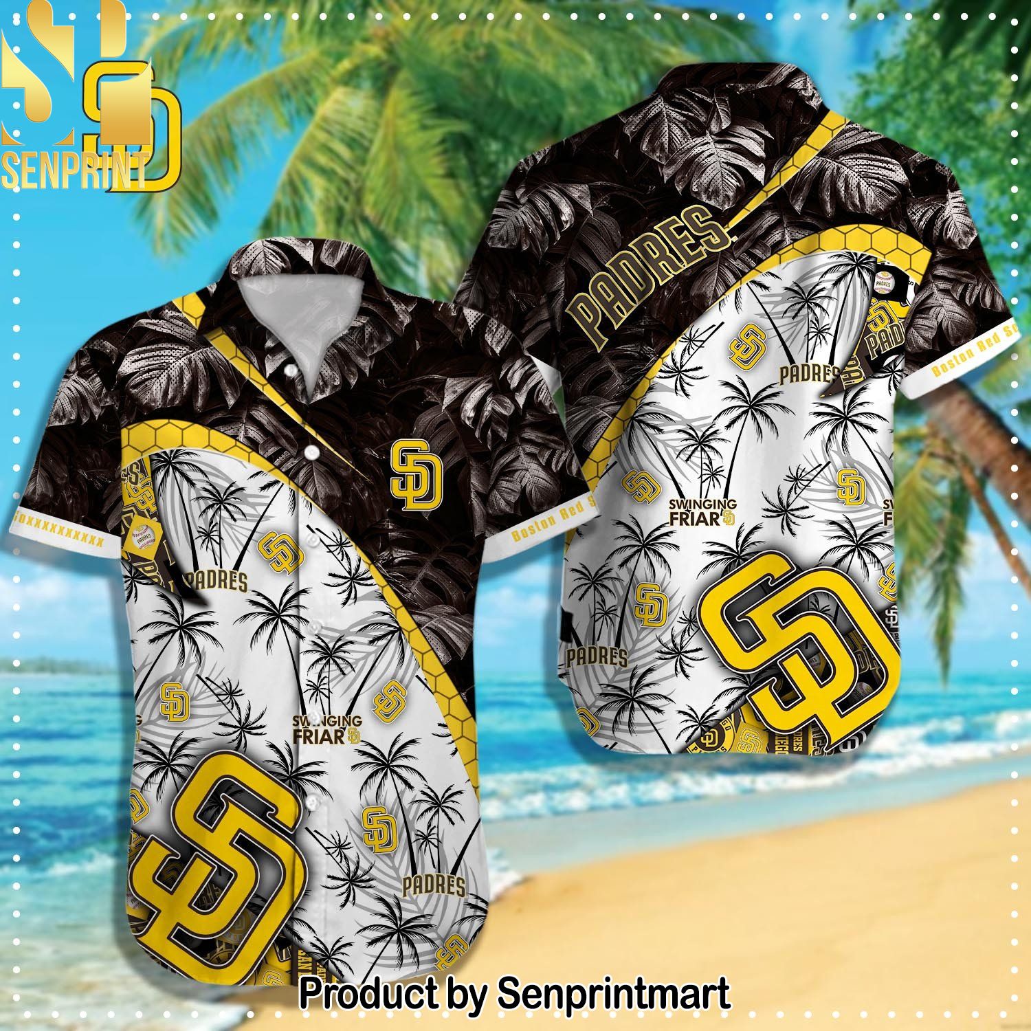 San Diego Padres MLB Casual Hawaiian Shirt and Shorts
