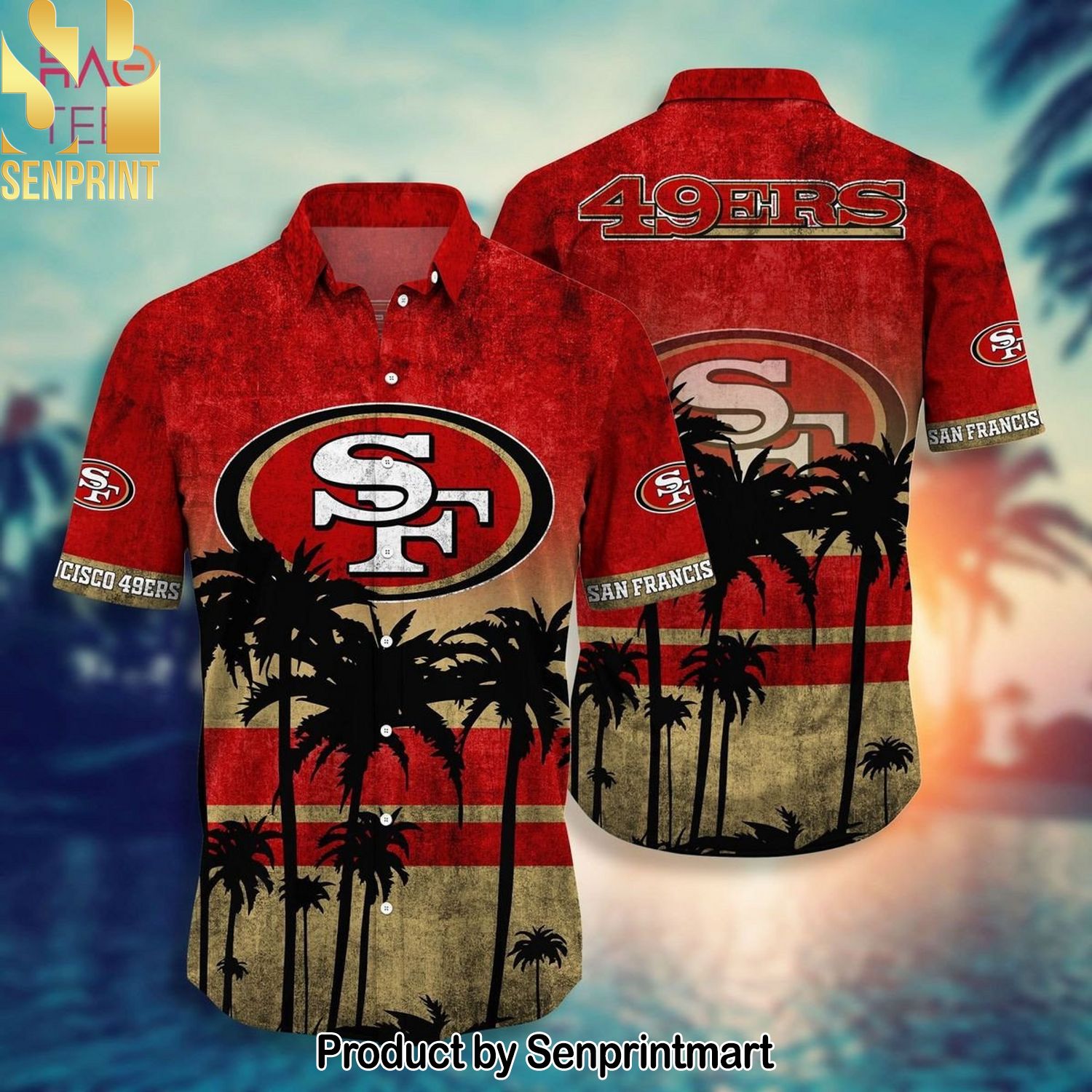 San Francisco ers NFL Gift Ideas Full Printing Hawaiian Shirt and Shorts