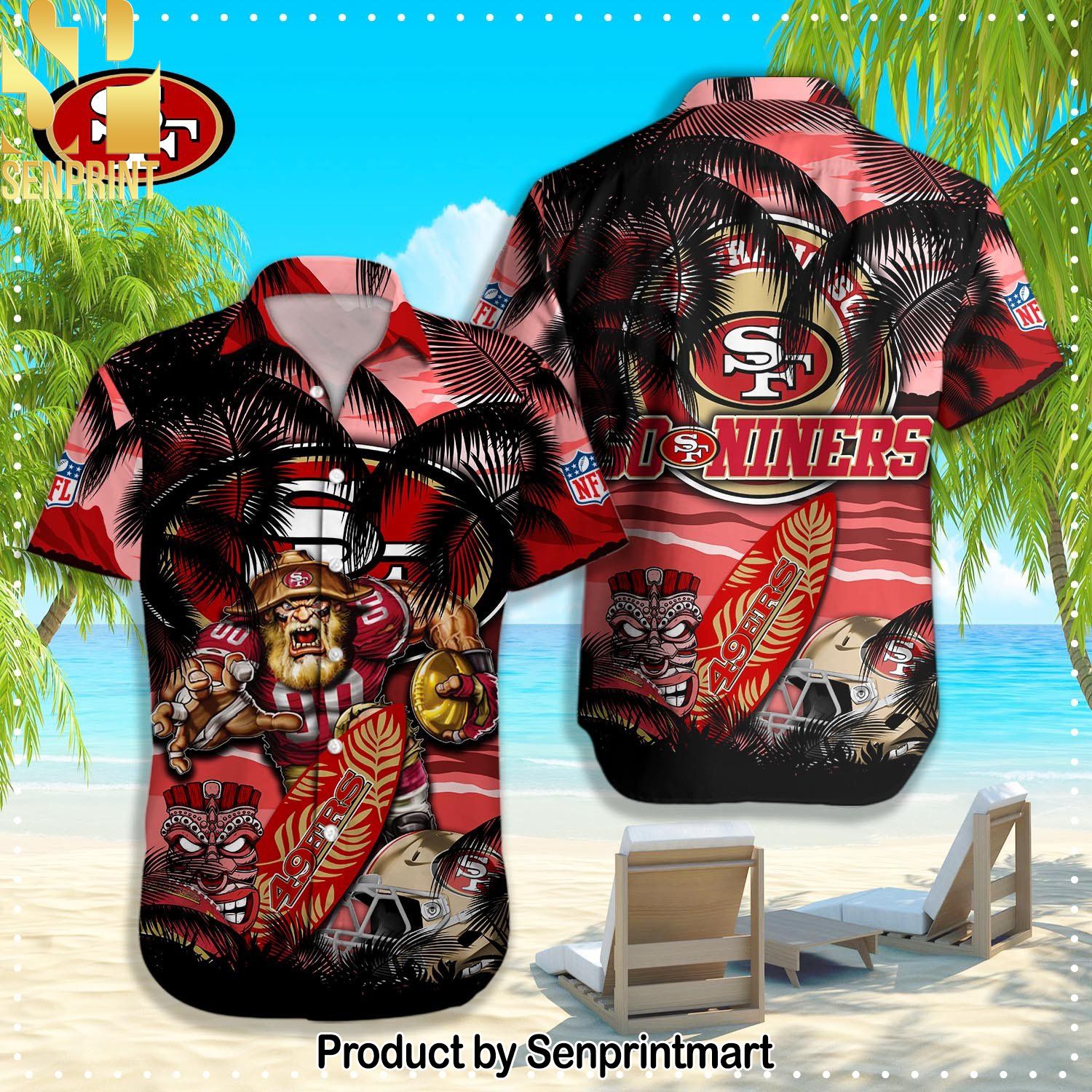 San Francisco ers NFL Hot Outfit Hawaiian Shirt and Shorts