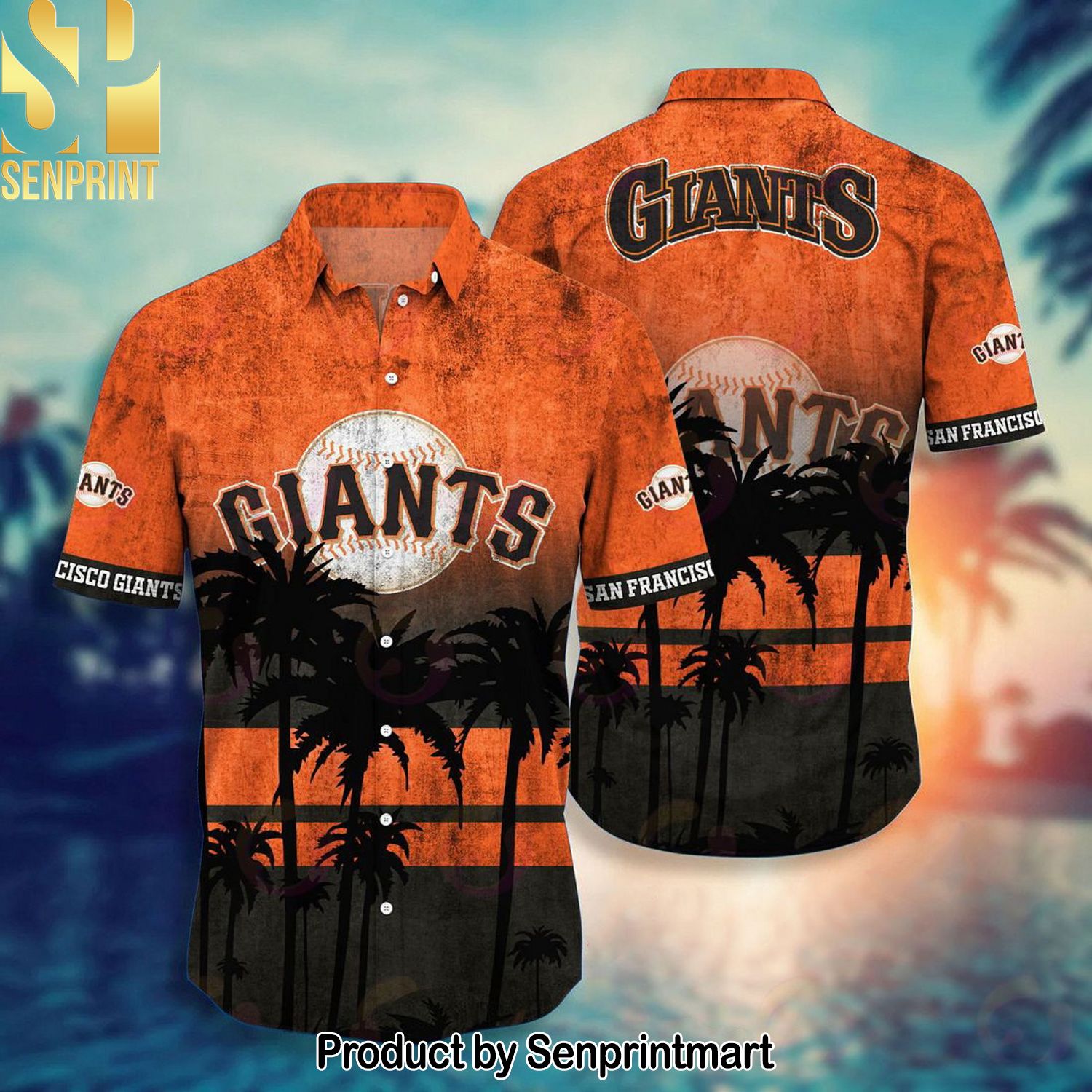 San Francisco Giants MLB Street Style All Over Print Hawaiian Shirt and Shorts