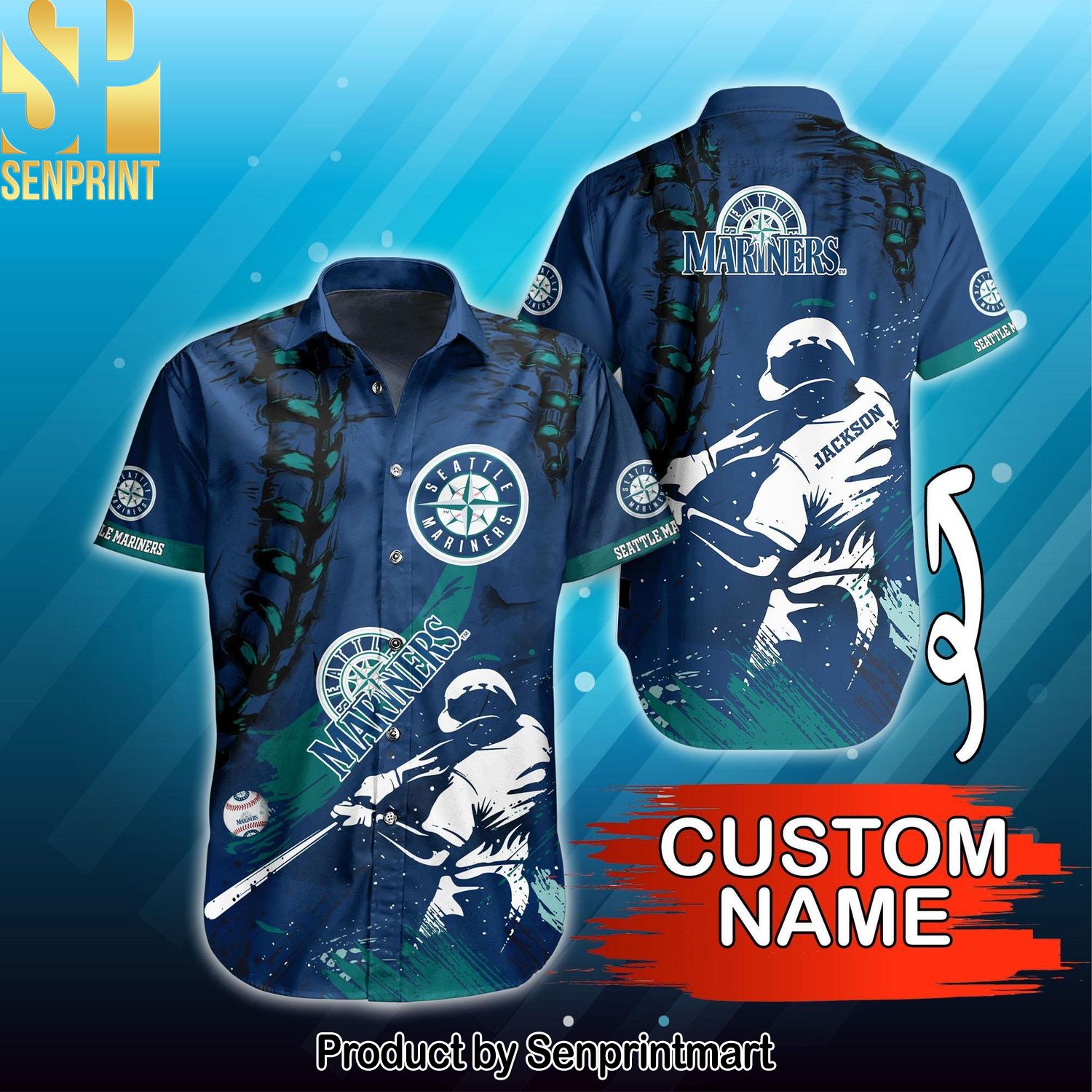 Seattle Mariners MLB 3D Hawaiian Shirt and Shorts