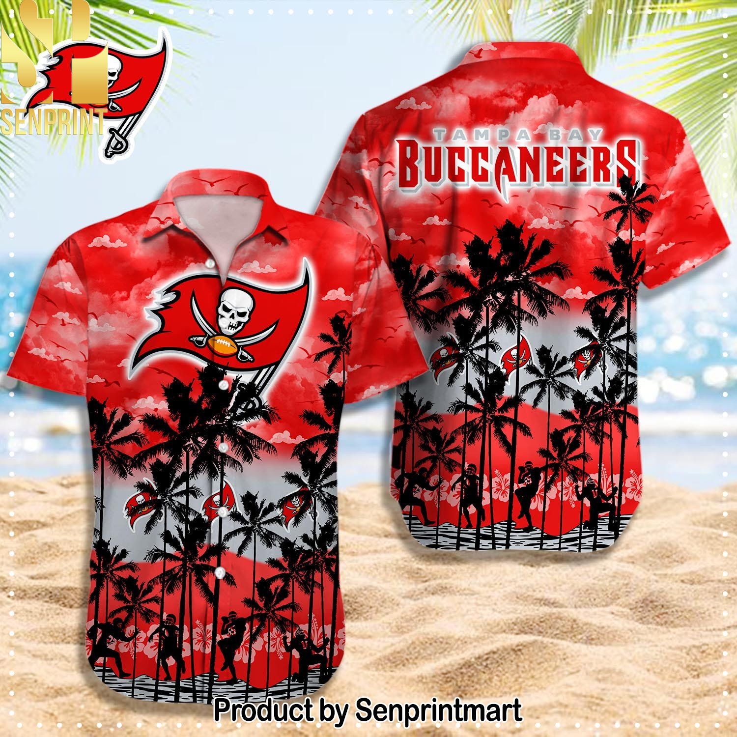 Tampa Bay Buccaneers NFL 3D Full Print Hawaiian Shirt and Shorts