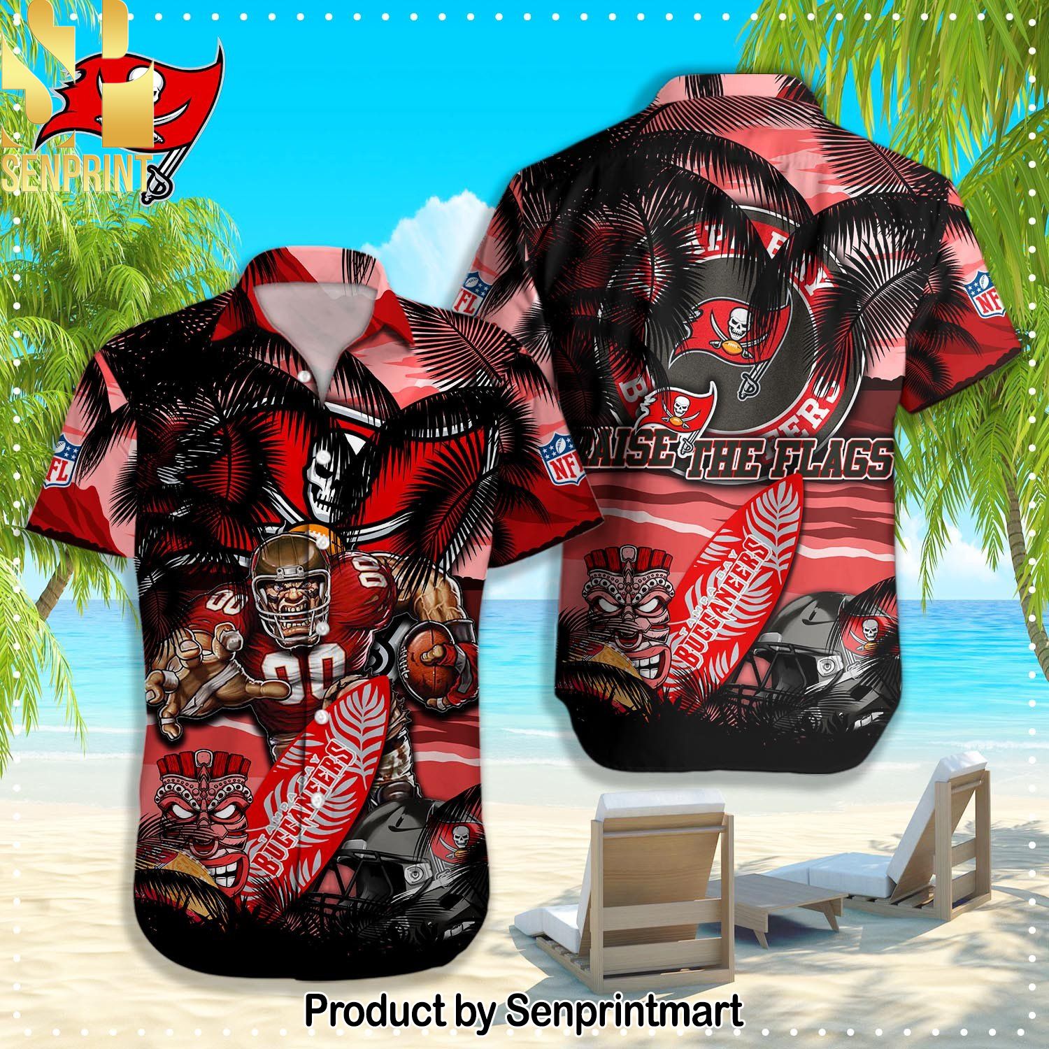 Tampa Bay Buccaneers NFL All Over Print Hawaiian Shirt and Shorts