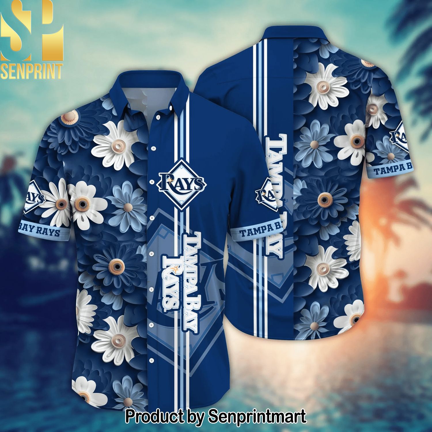 Tampa Bay Rays MLB Flower Casual All Over Print Hawaiian Shirt and Shorts