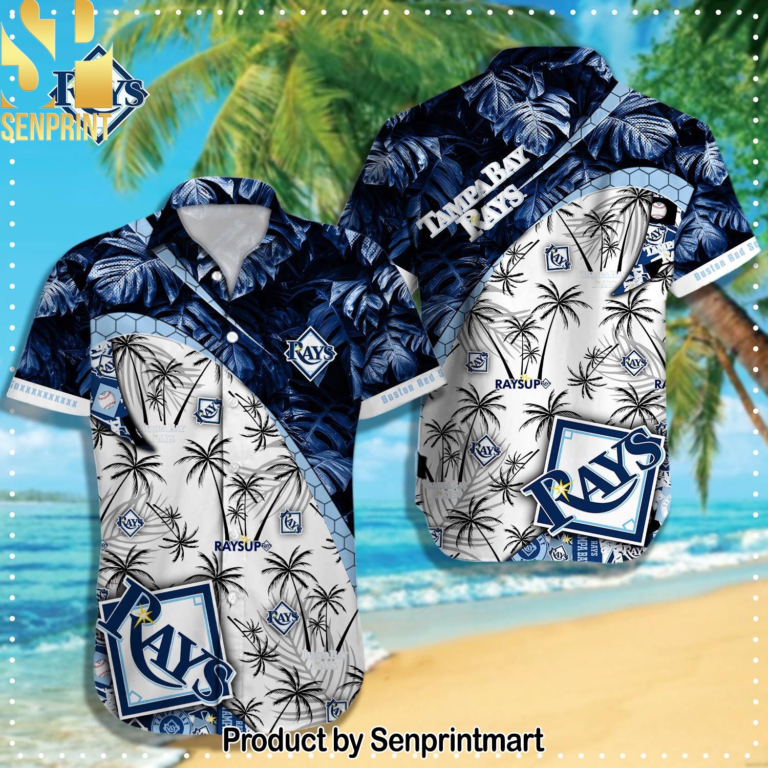 Tampa Bay Rays MLB Full Printed Classic Hawaiian Shirt and Shorts