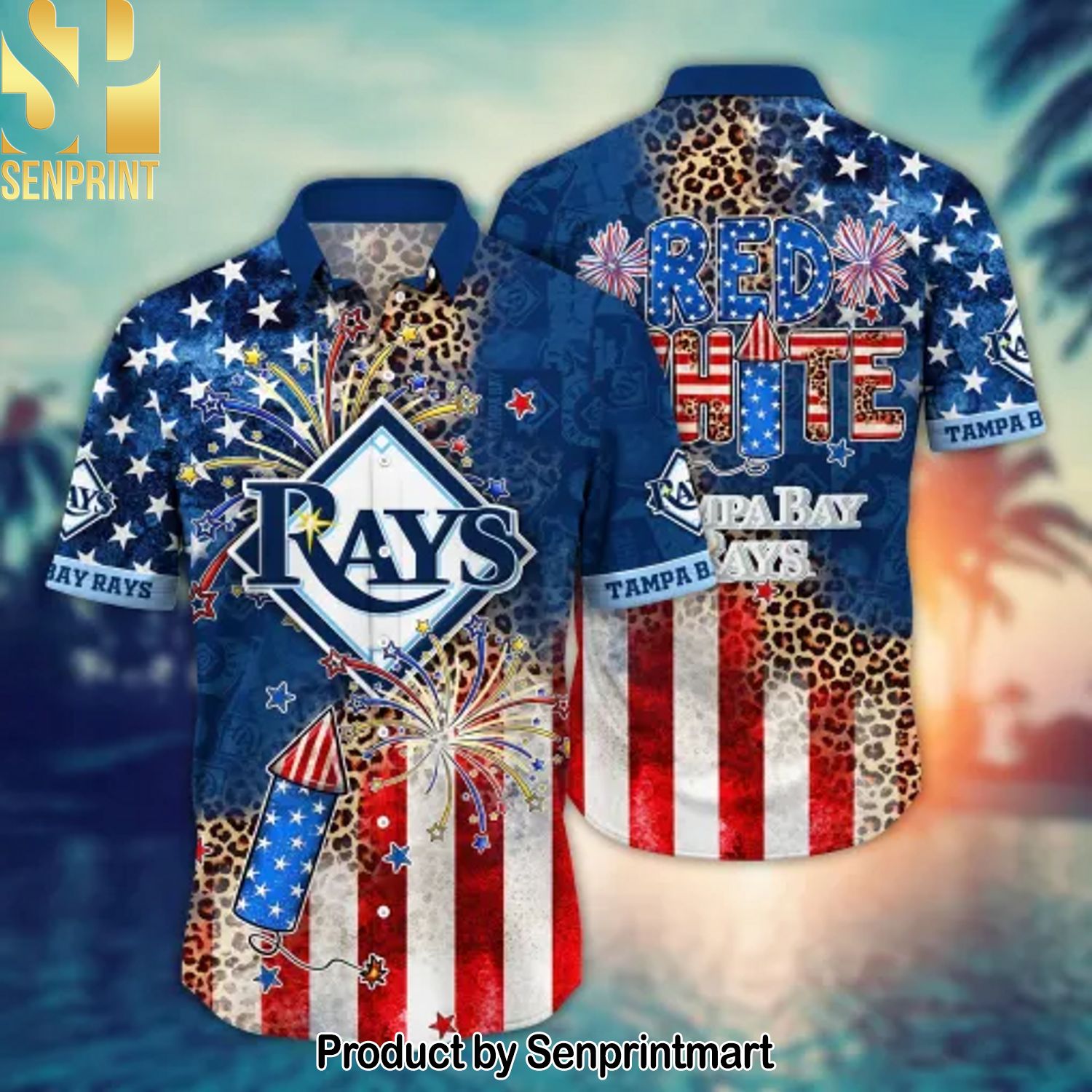 Tampa Bay Rays MLB Street Style All Over Print Hawaiian Shirt and Shorts