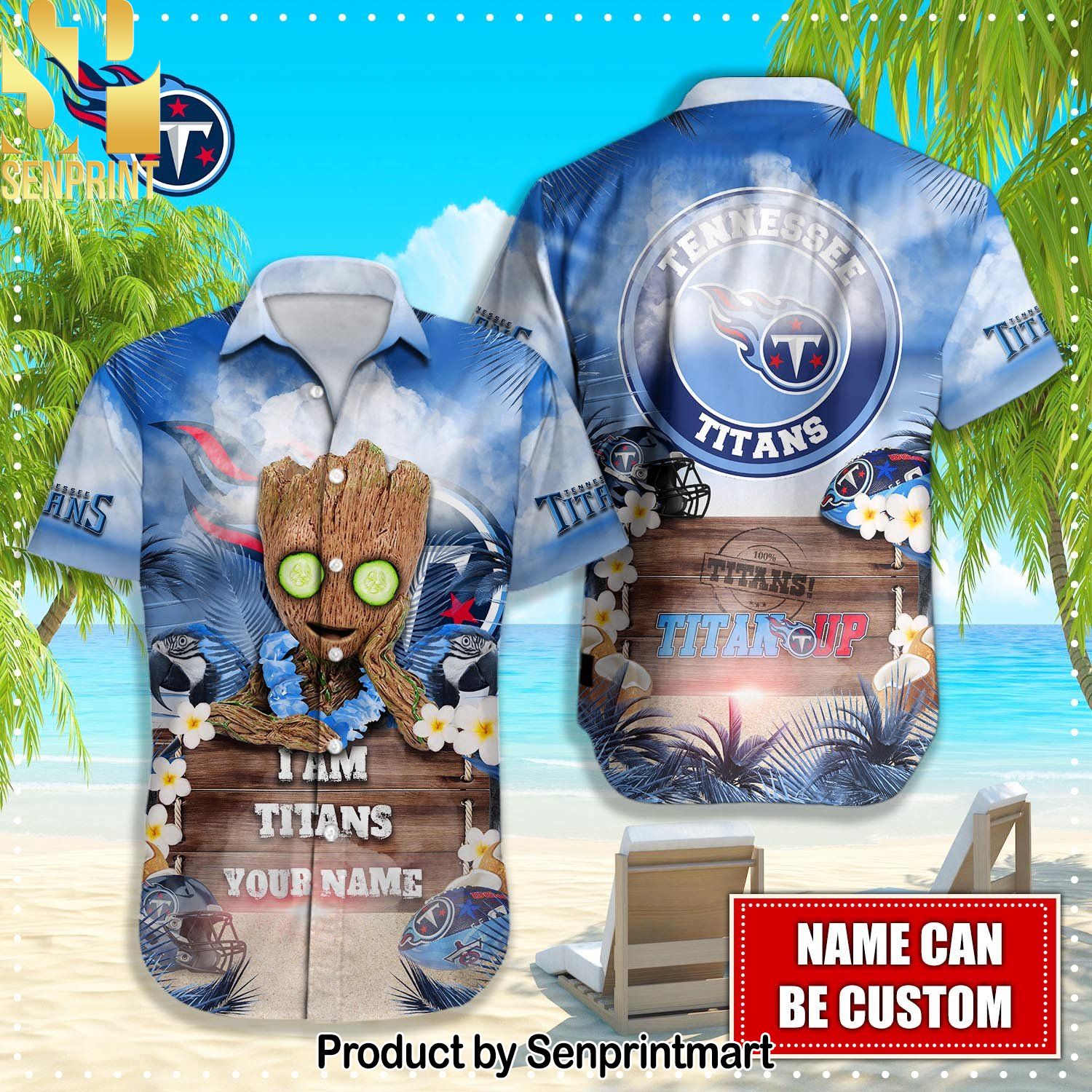 Tennessee Titans NFL For Fan All Over Printed Hawaiian Shirt and Shorts