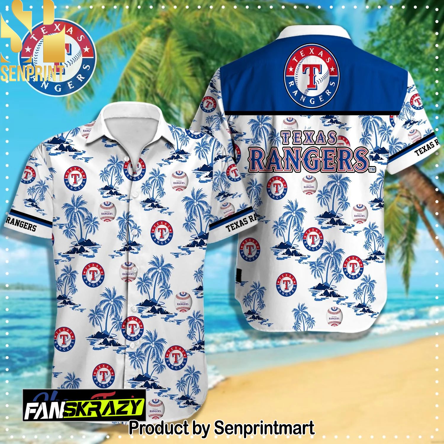 Texas Rangers MLB Awesome Outfit Hawaiian Shirt and Shorts