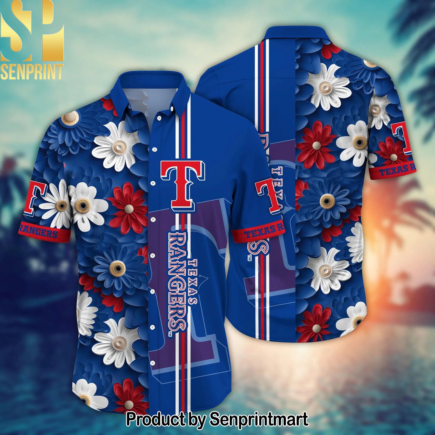 Texas Rangers MLB Flower Gift Ideas Full Print Hawaiian Shirt and Shorts