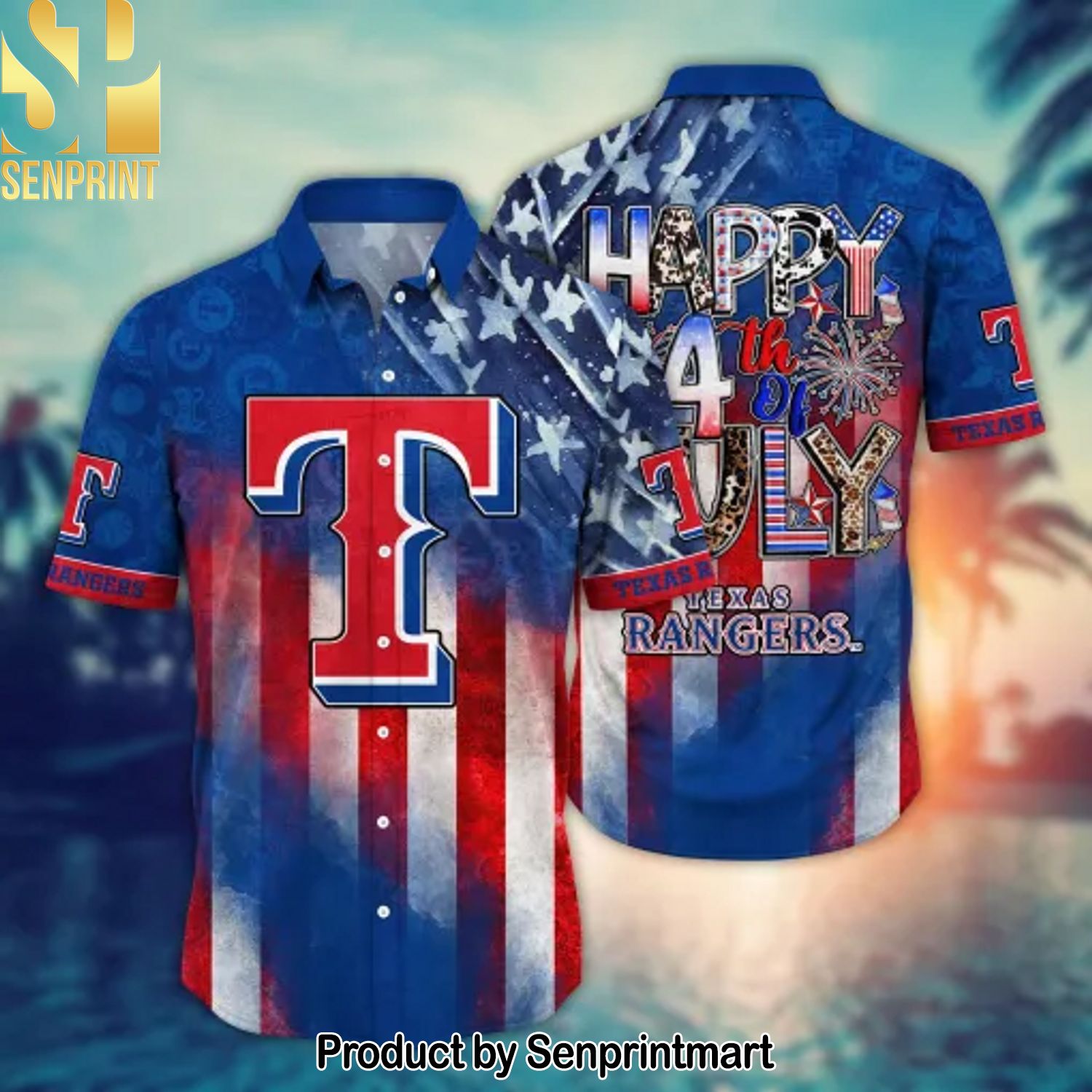 Texas Rangers MLB Unisex All Over Print Hawaiian Shirt and Shorts