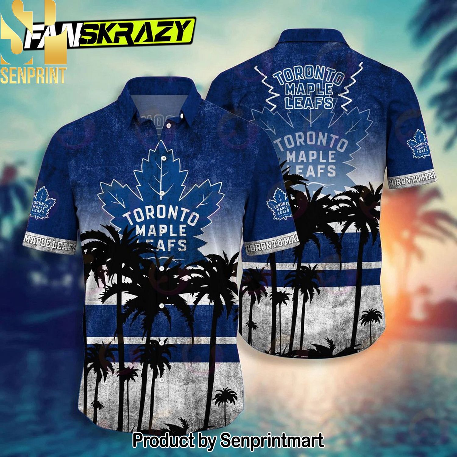 Toronto Maple Leafs NHL All Over Print Unisex Hawaiian Shirt and Shorts