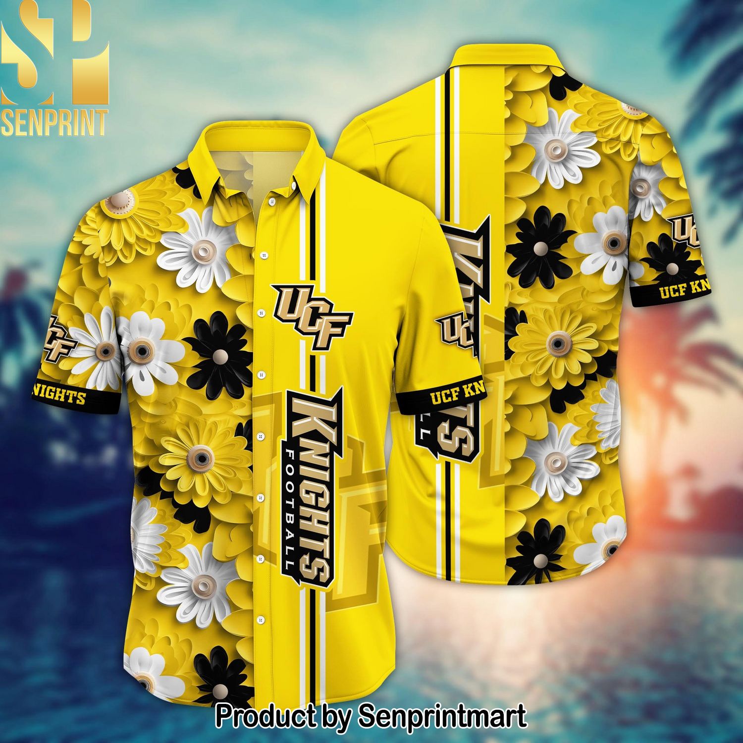 UCF Knights NCAA Flower Pattern 3D Hawaiian Shirt and Shorts