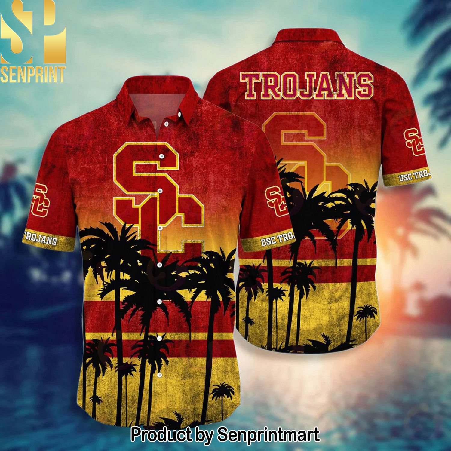 USC Trojans Hot Outfit All Over Print Hawaiian Shirt and Shorts