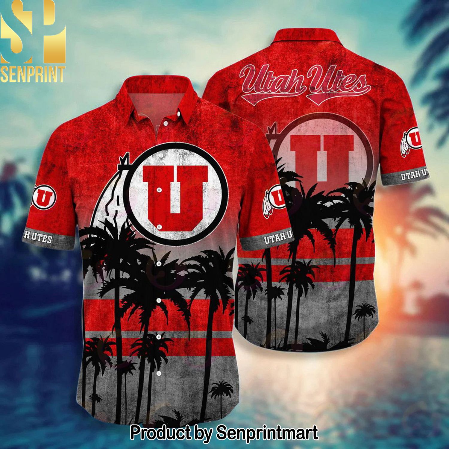 Utah Utes Hot Version All Over Printed Hawaiian Shirt and Shorts