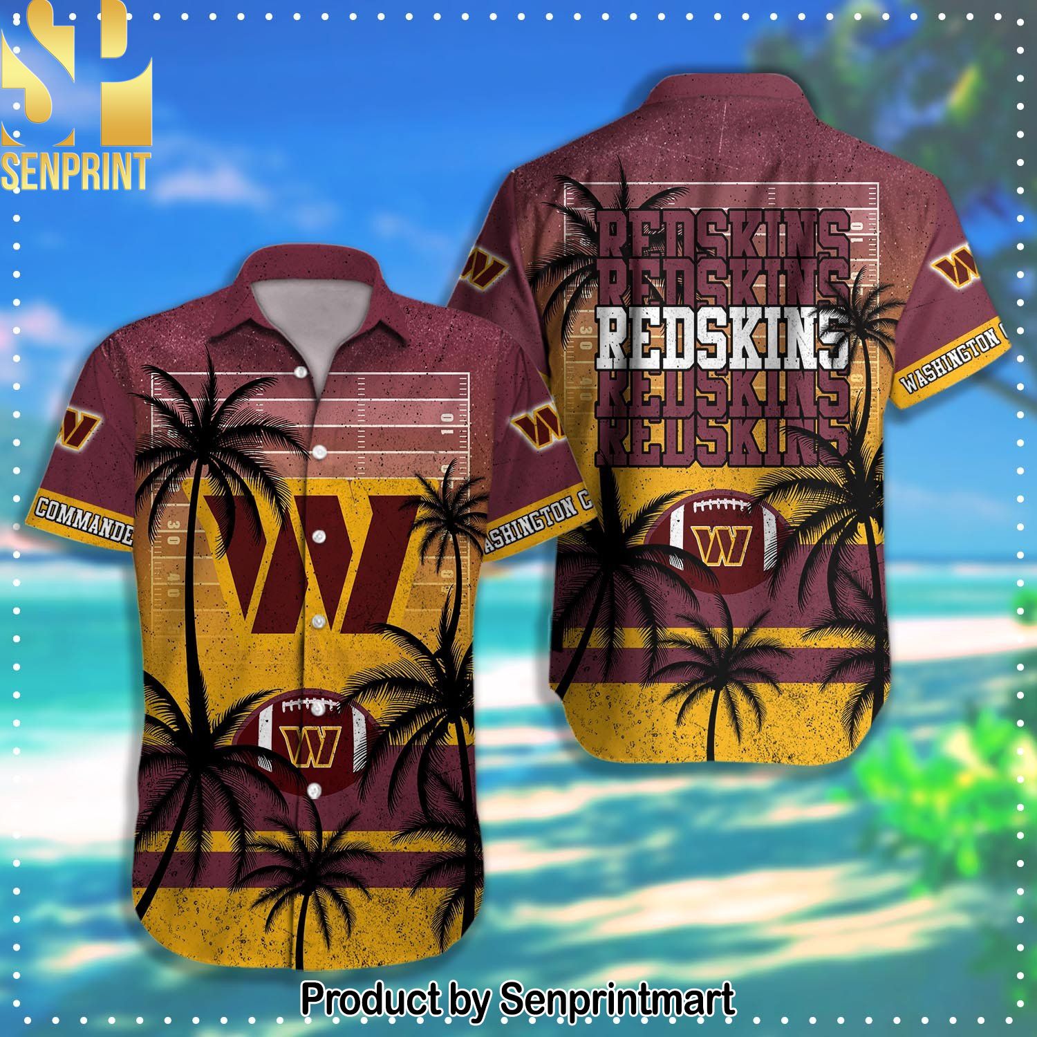 Washington Commanders NFL Sport Fans Classic Full Print Hawaiian Shirt and Shorts