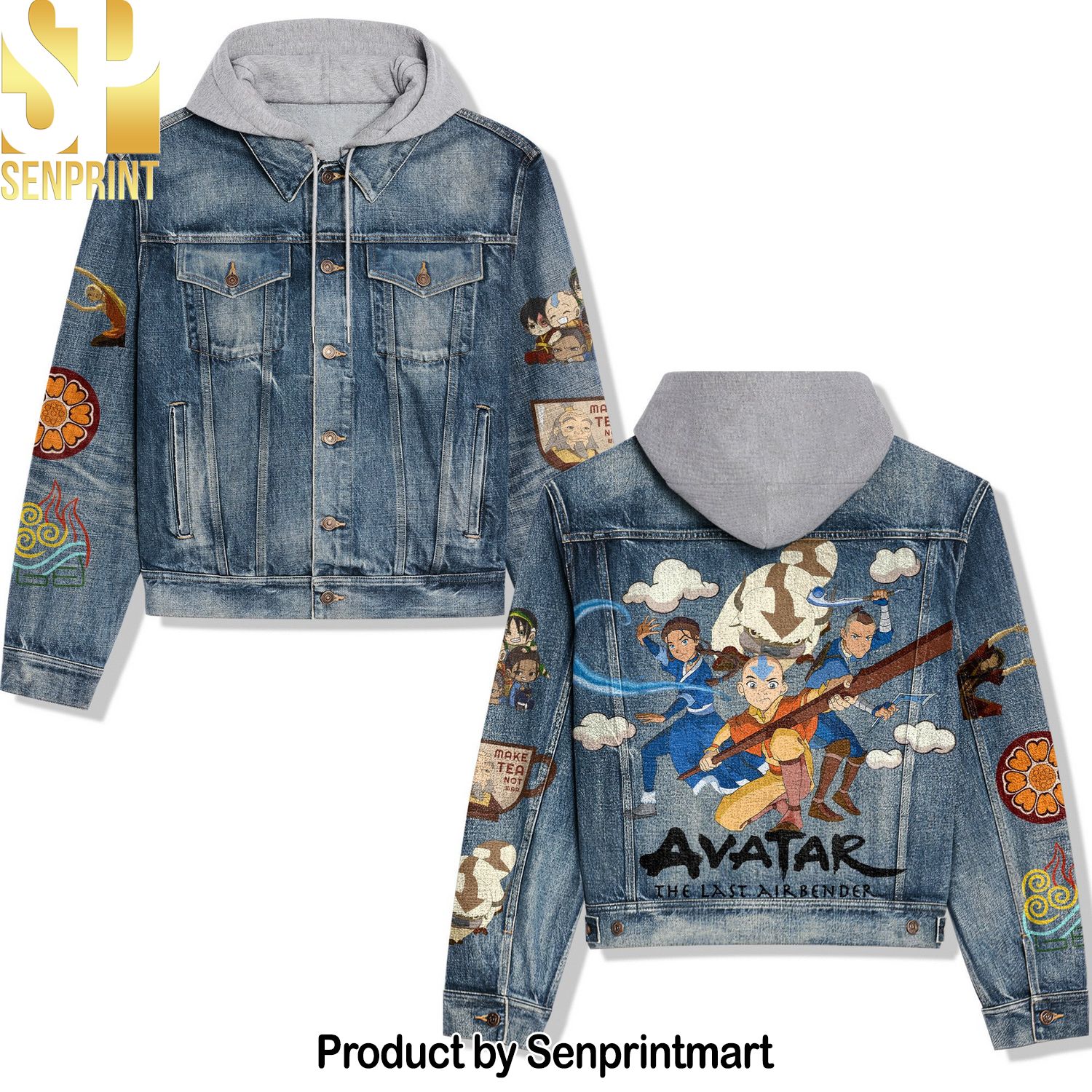 Avatar The Last Airbender Trendy Hoodie Denim Jacket