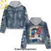 Dolly Parton Dark Wash Hoodie Denim Jacket