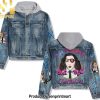 Madonna Singer Sherpa-Lined Hoodie Denim Jacket