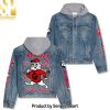 NCAA Georgia Bulldogs Floral Print Hoodie Denim Jacket