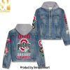 NCAA Ohio State Buckeyes Dark Wash Hoodie Denim Jacket