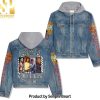 Rammstein Rock Band Cropped Hoodie Denim Jacket