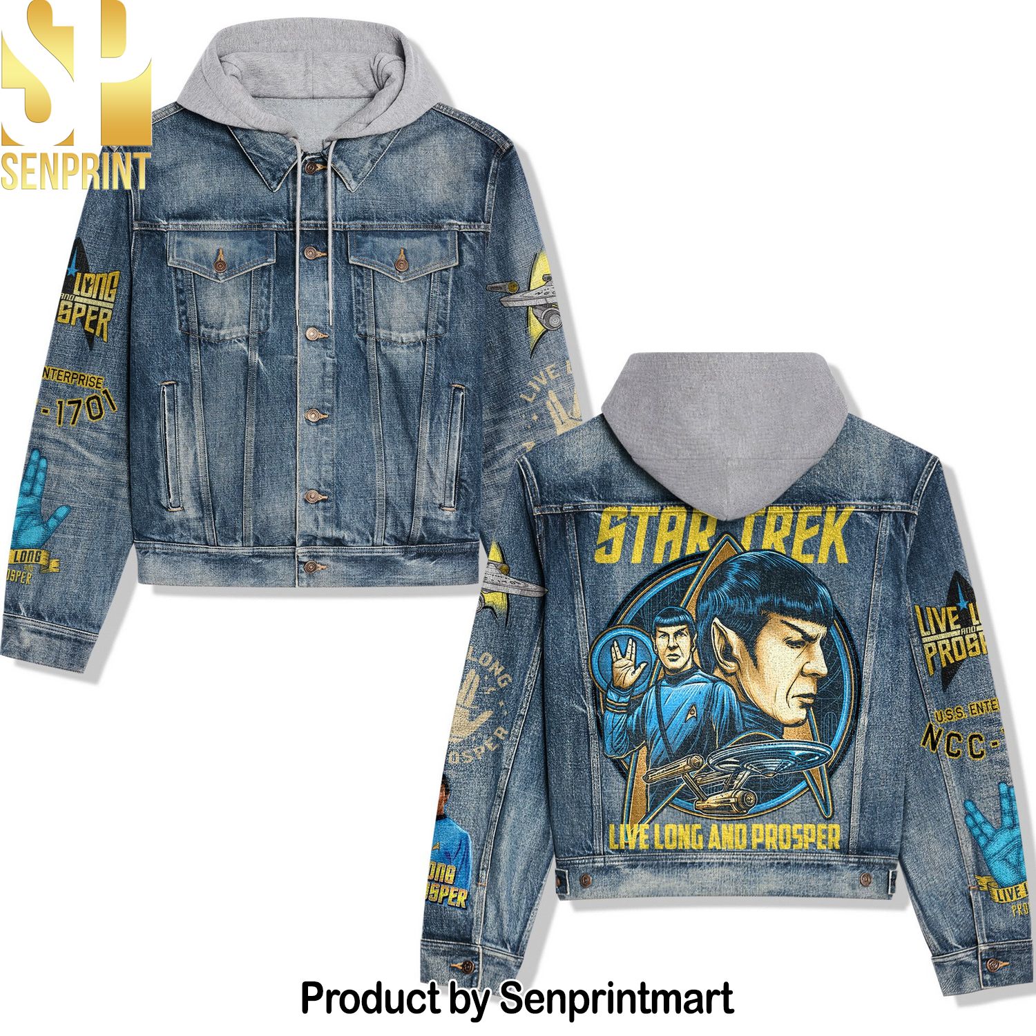 Star Trek Workwear-Inspired Hoodie Denim Jacket