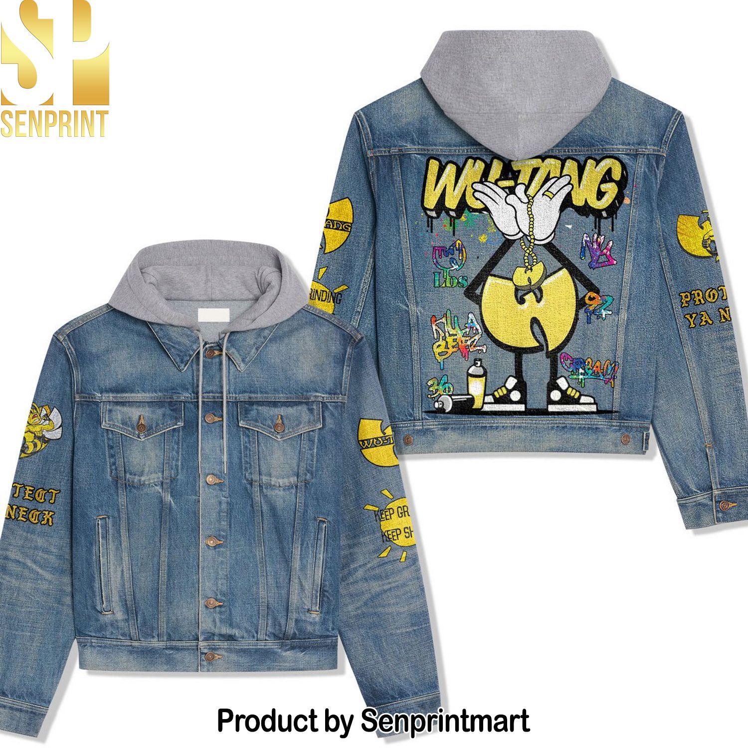 Wu-Tang Clan Personalized Hoodie Denim Jacket