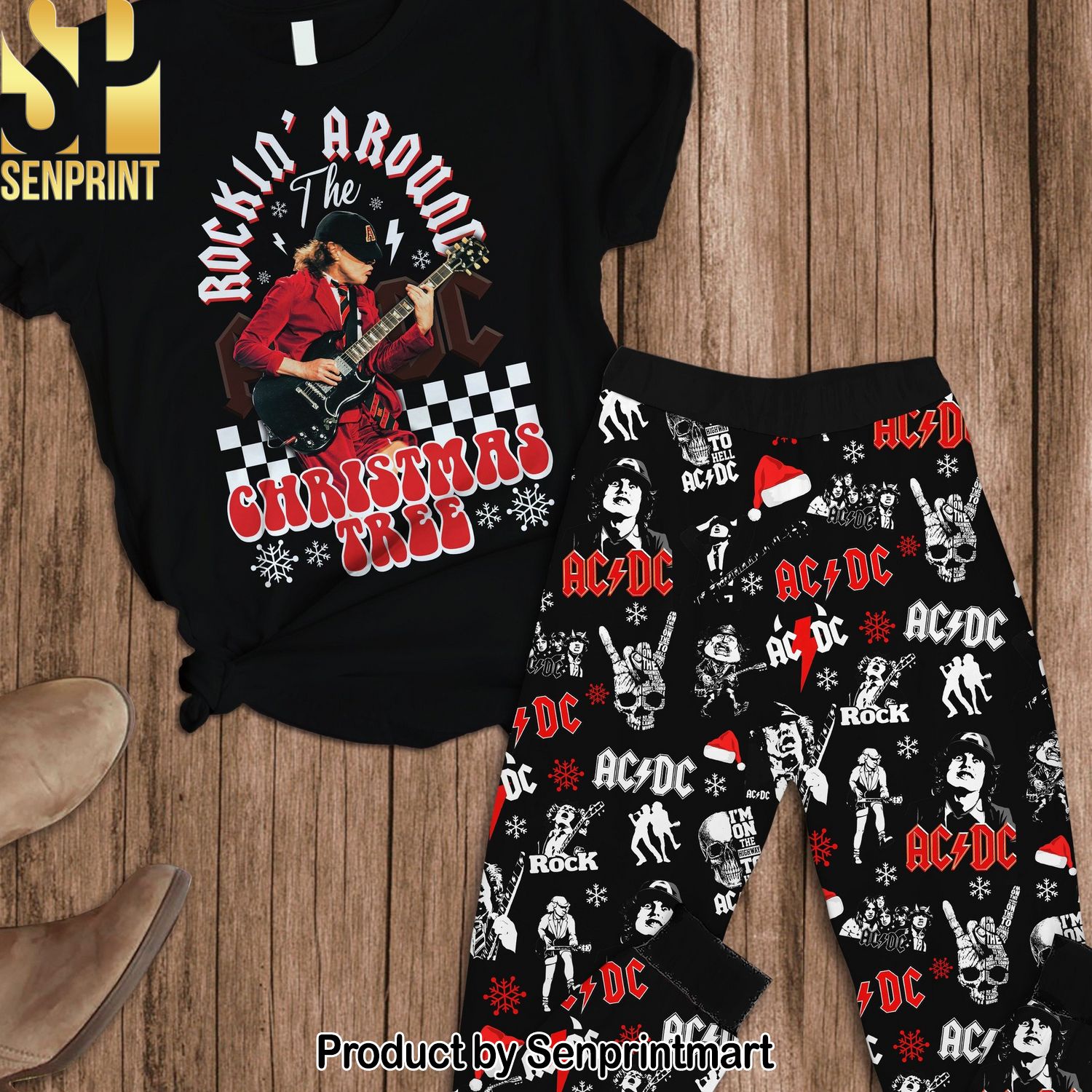 AC DC Rock Band Casual 3D Pajama Sets