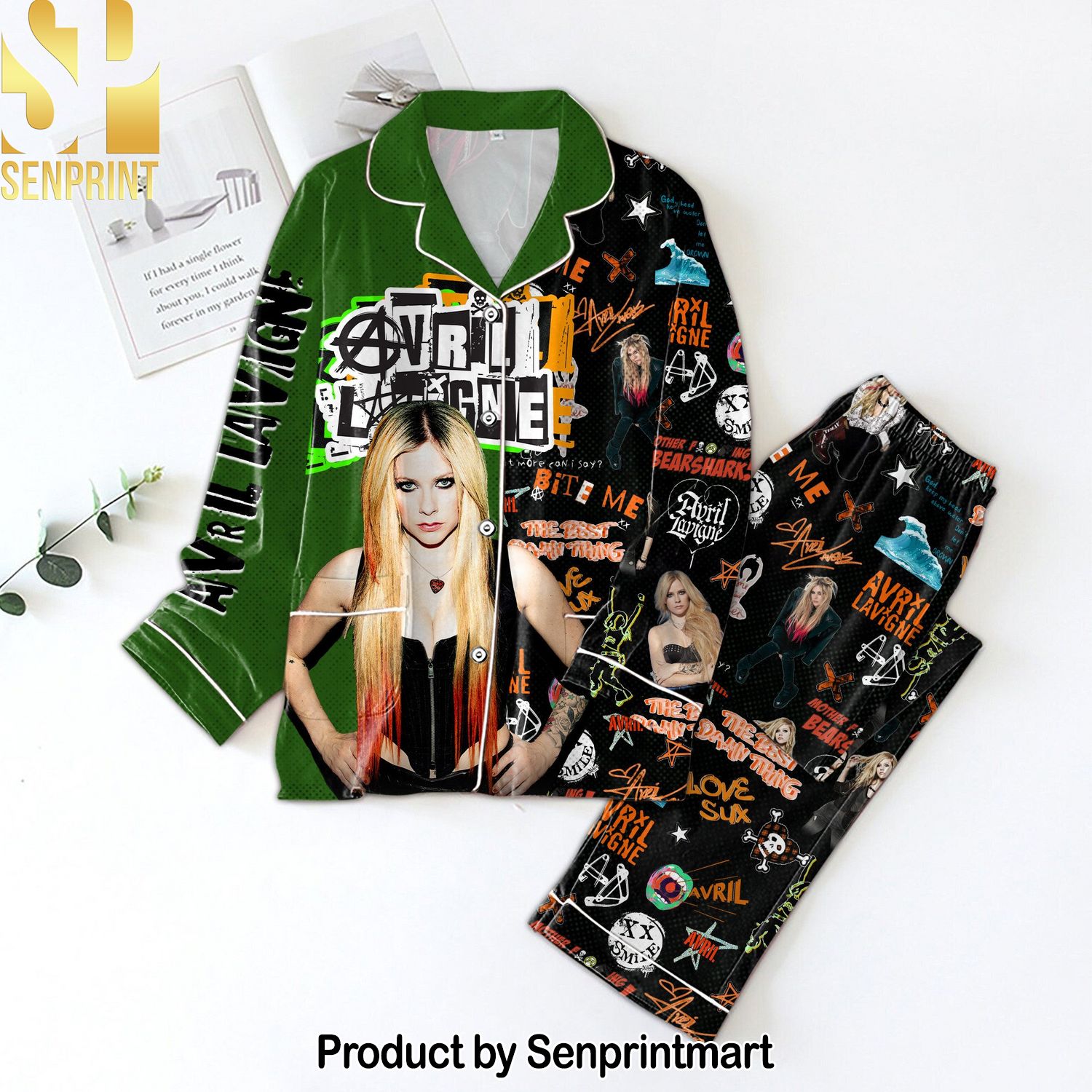 Avril Lavigne Casual Full Print Pajama Sets