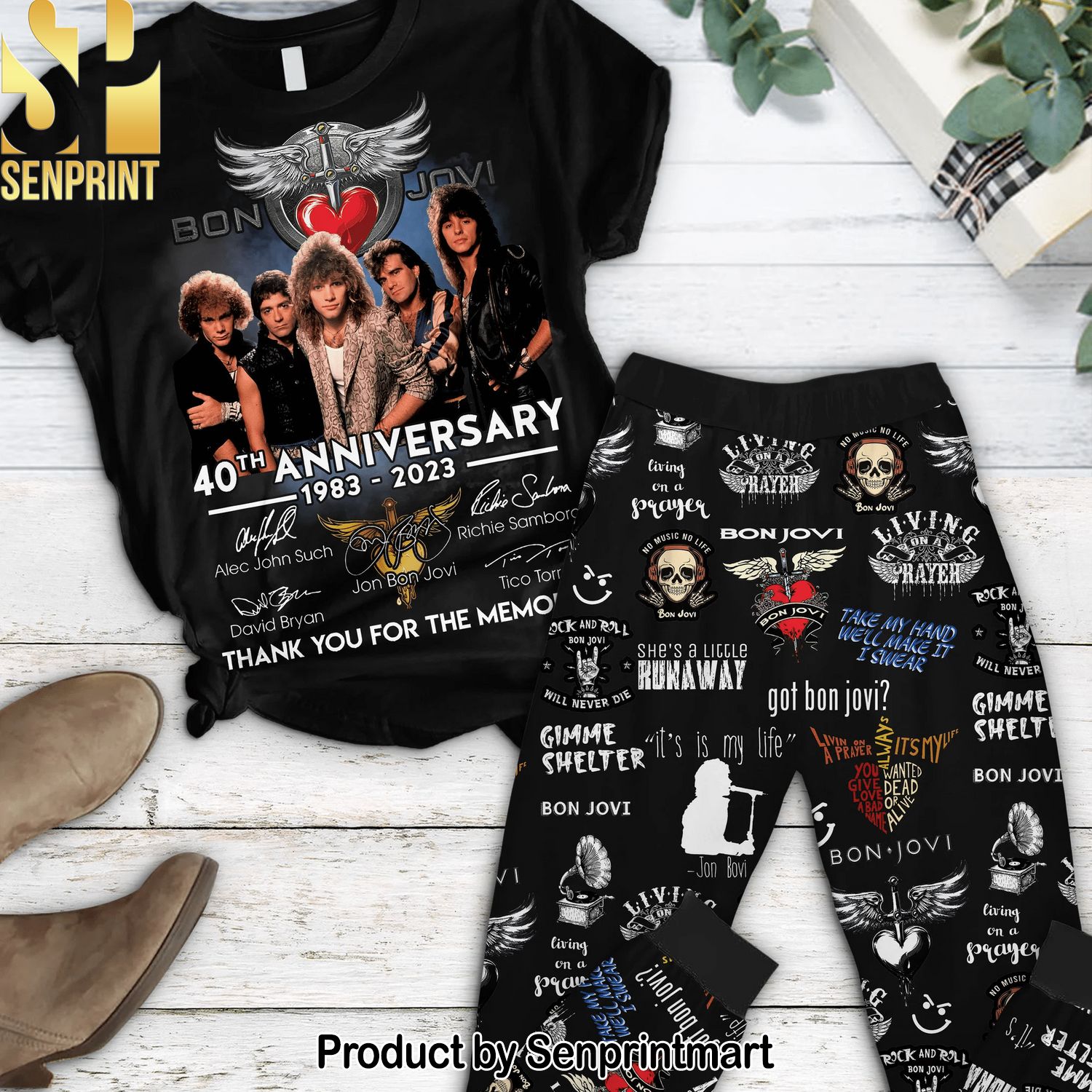 Bon Jovi Rock Band Pattern 3D Pajama Sets