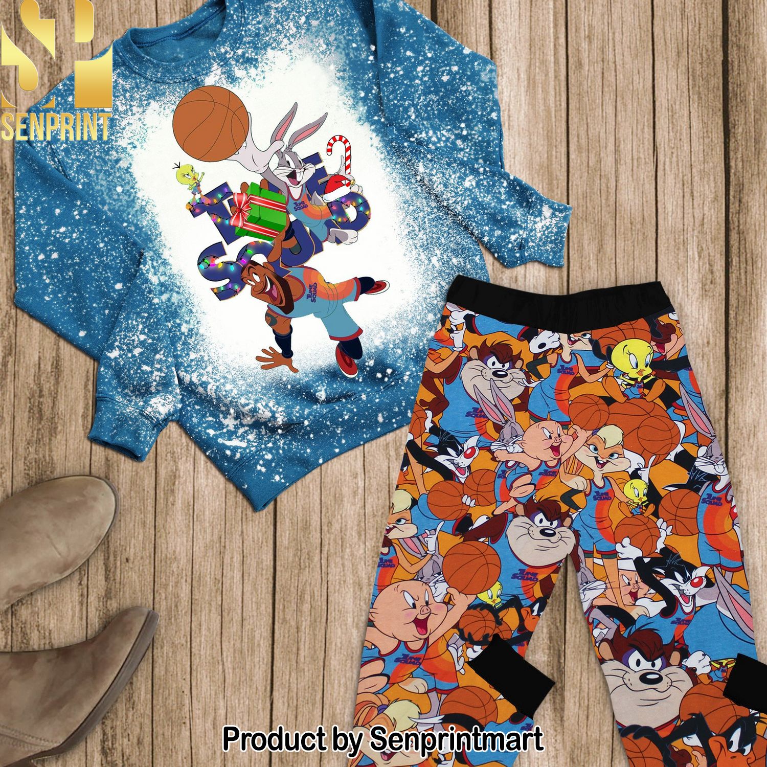 Bugs Bunny Looney Tunes All Over Print 3D Pajama Sets
