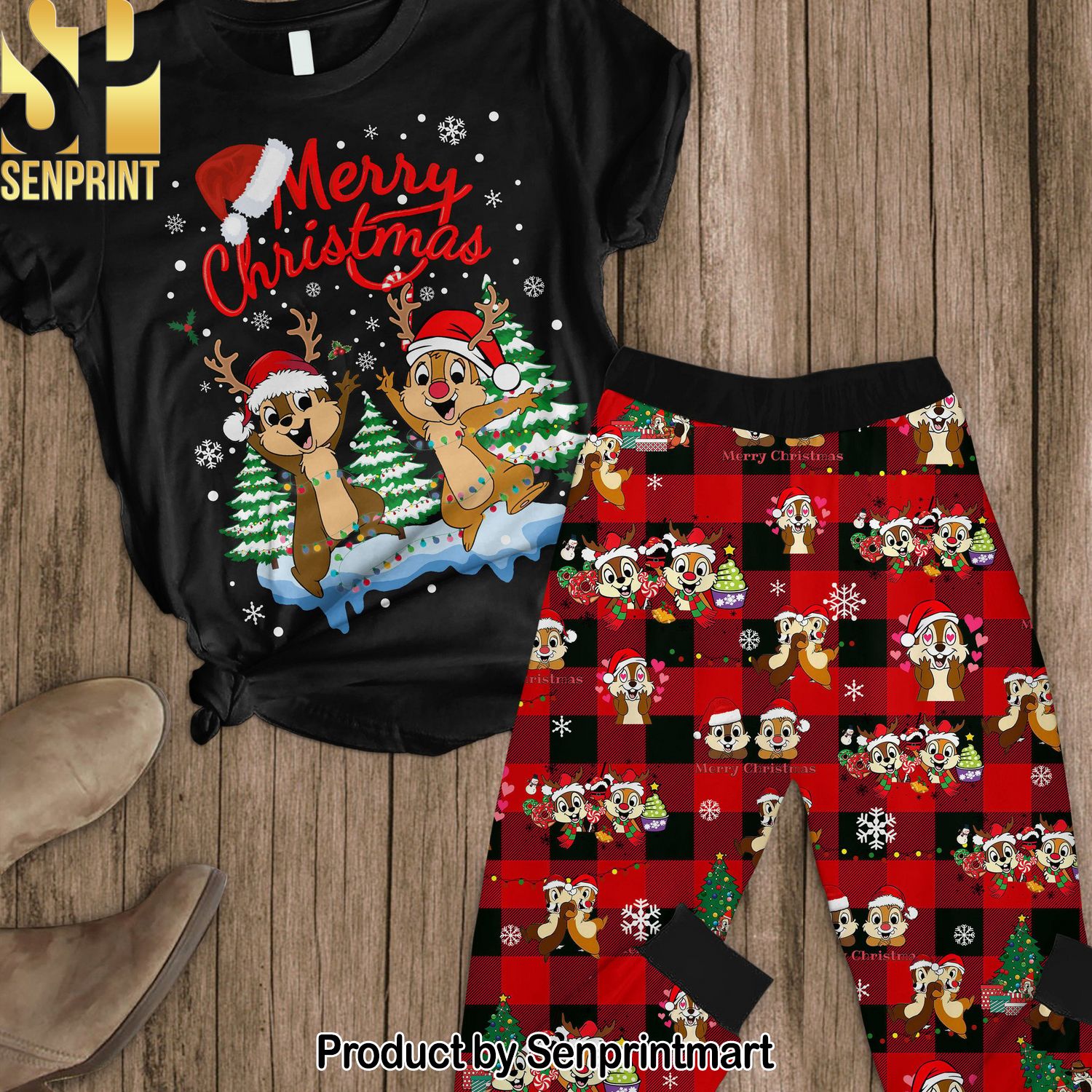 Chip ‘n Dale All Over Printed Pajama Sets