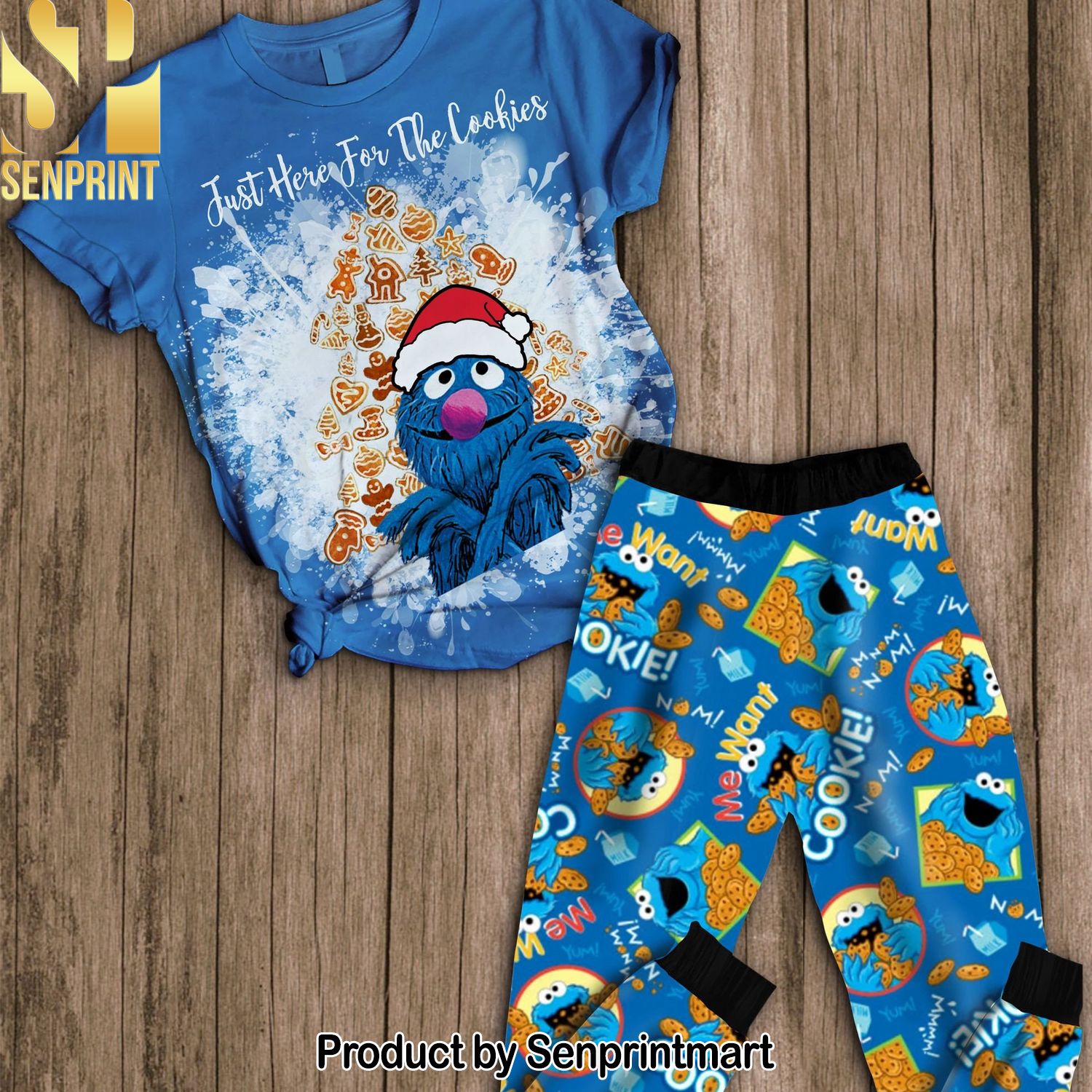 Cookie Monster 3D All Over Printed Pajama Sets