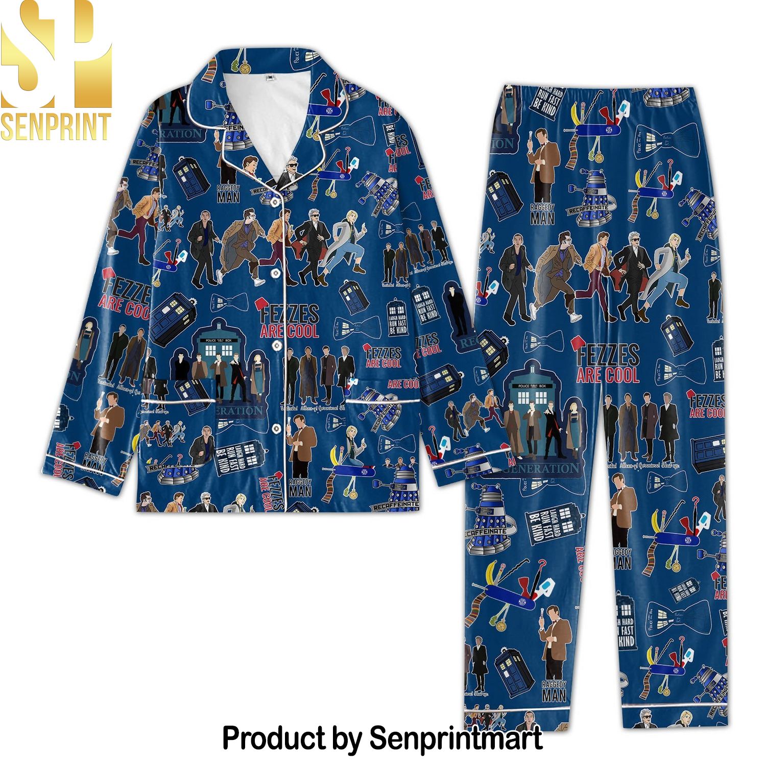 Doctor Who For Fan Full Printing Pajama Sets