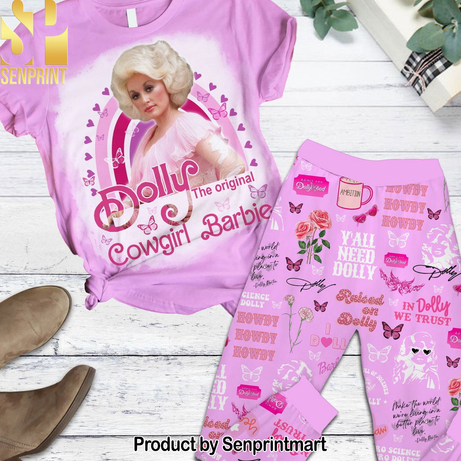 Dolly Parton All Over Printed Pajama Sets