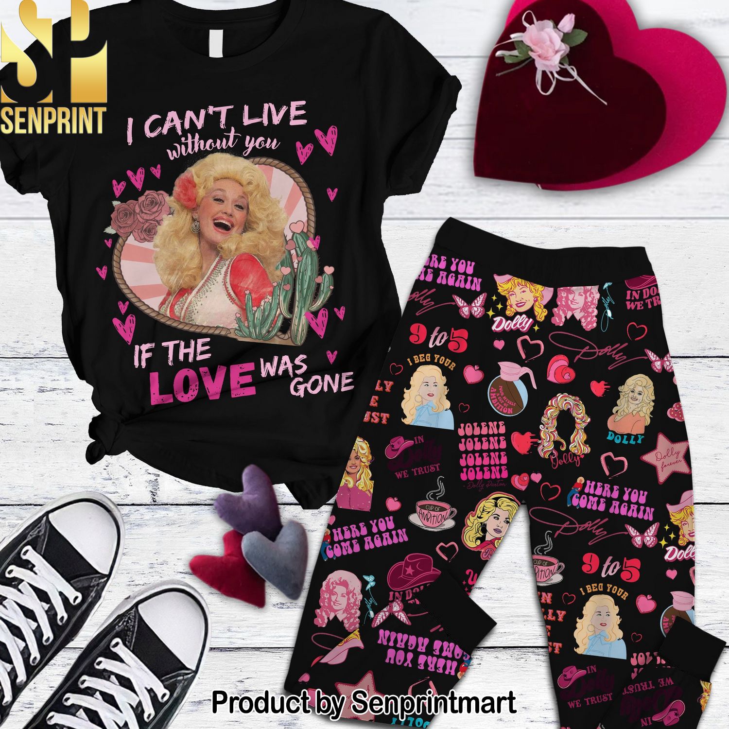 Dolly Parton Full Printing Unisex Pajama Sets
