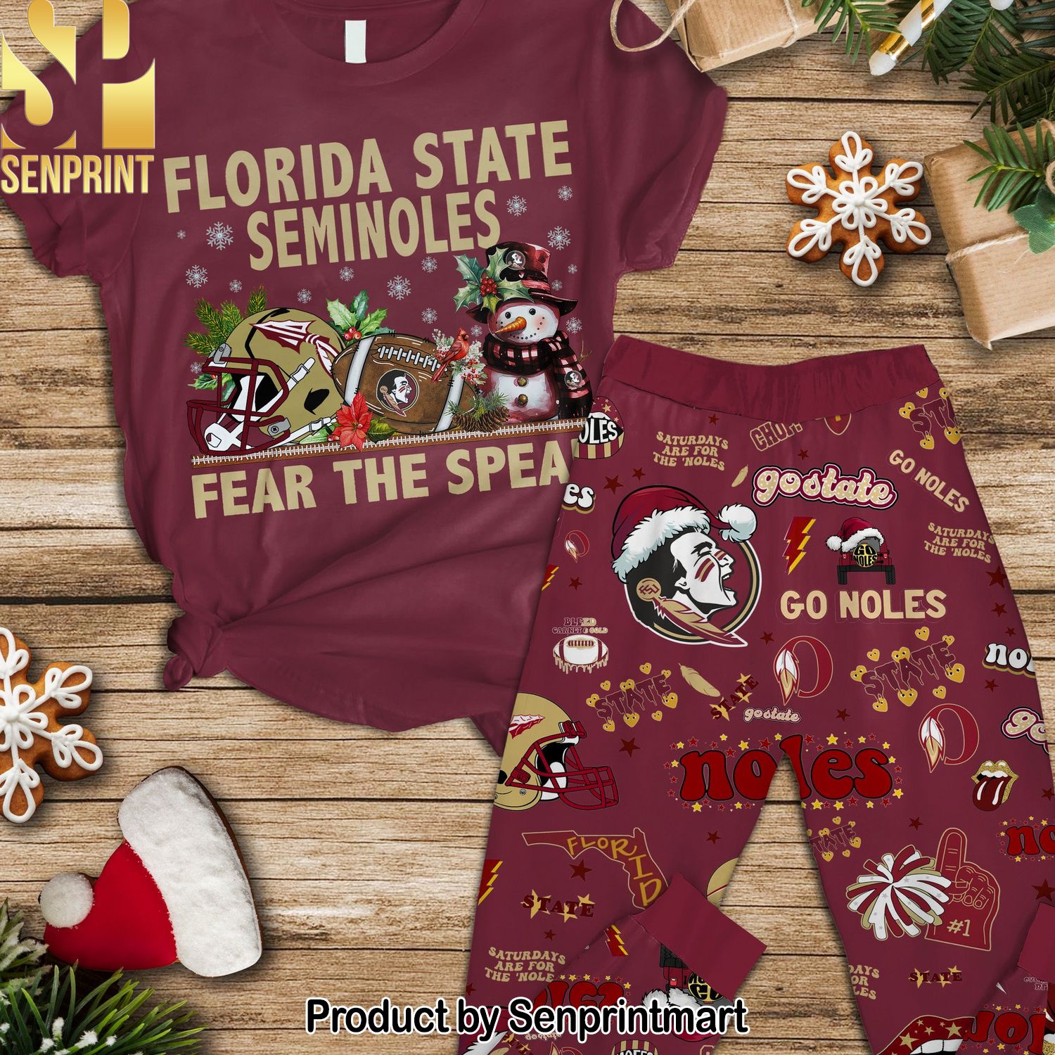 Florida State Seminoles For Fans All Over Printed Pajama Sets