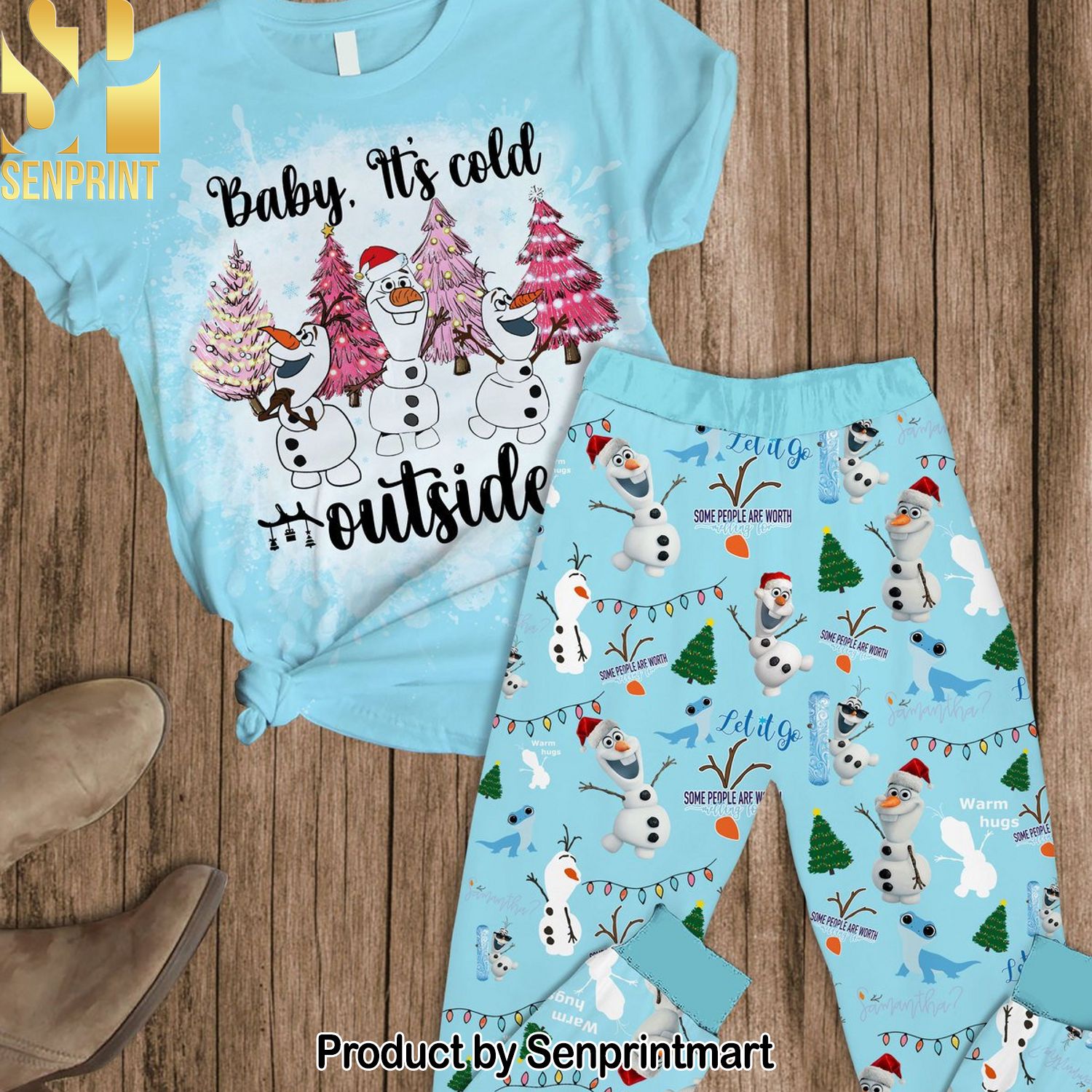 Frozen Olaf Gift Ideas Full Print Pajama Sets