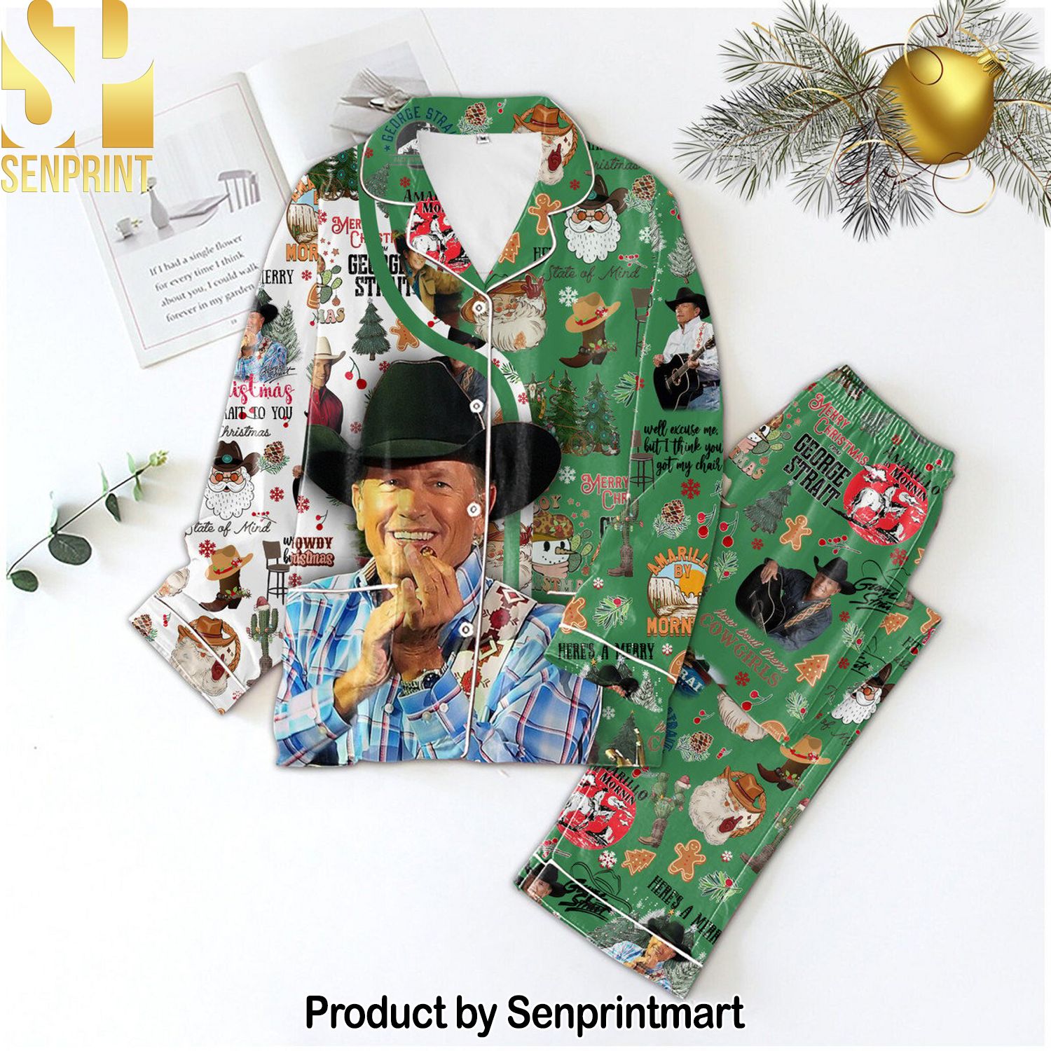 George Strait Full Print Unisex Pajama Sets
