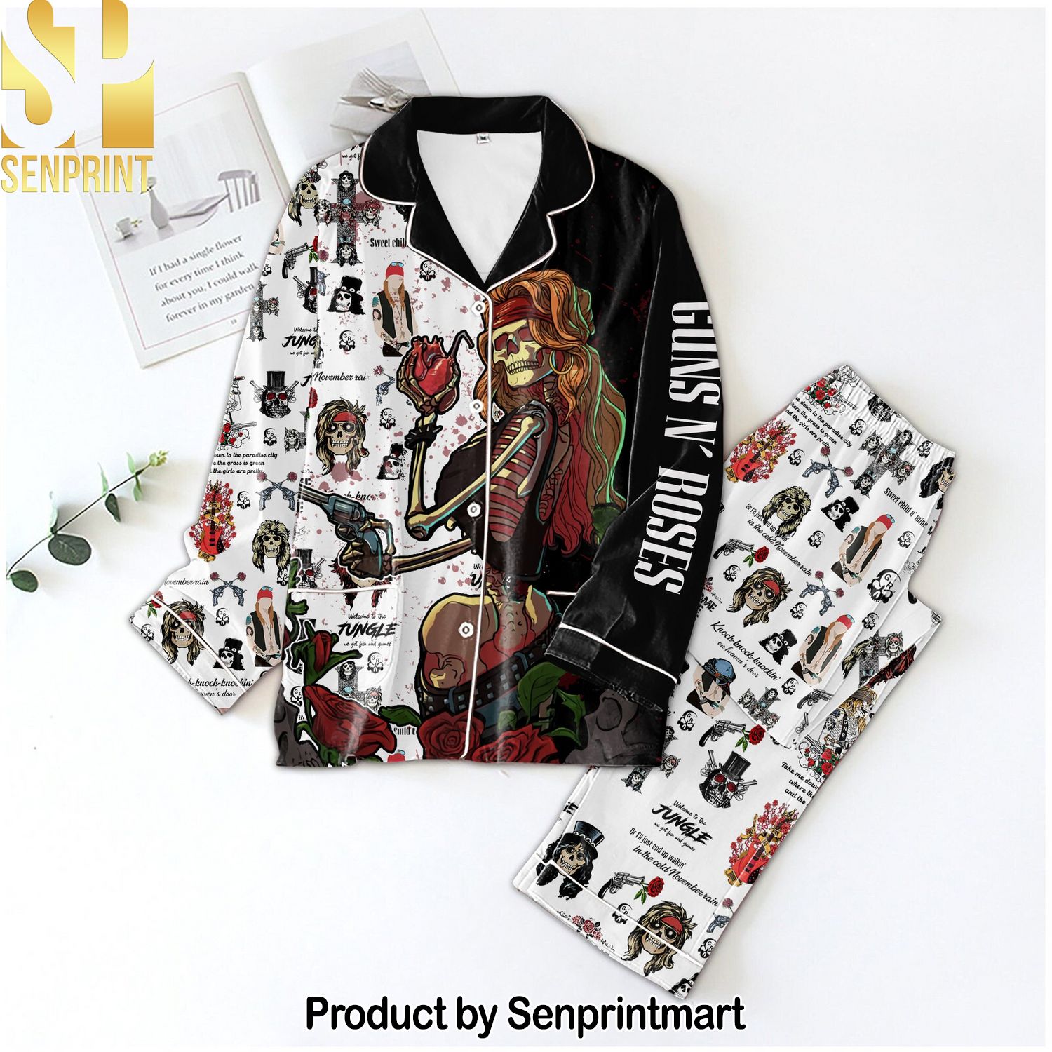 Guns N’ Roses Rock Band Best Combo Full Printing Pajama Sets