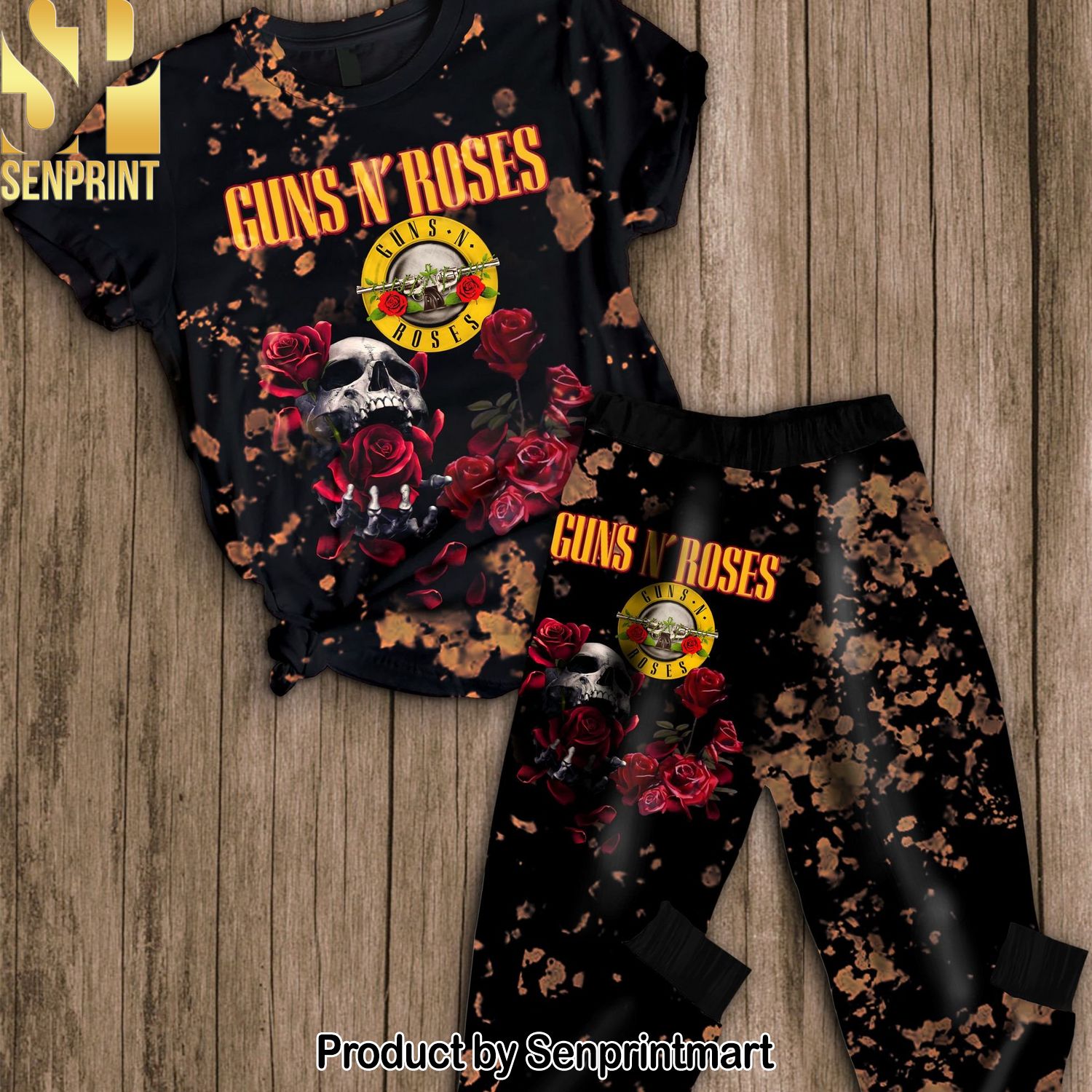 Guns N’ Roses Rock Band Combo Full Printing Pajama Sets