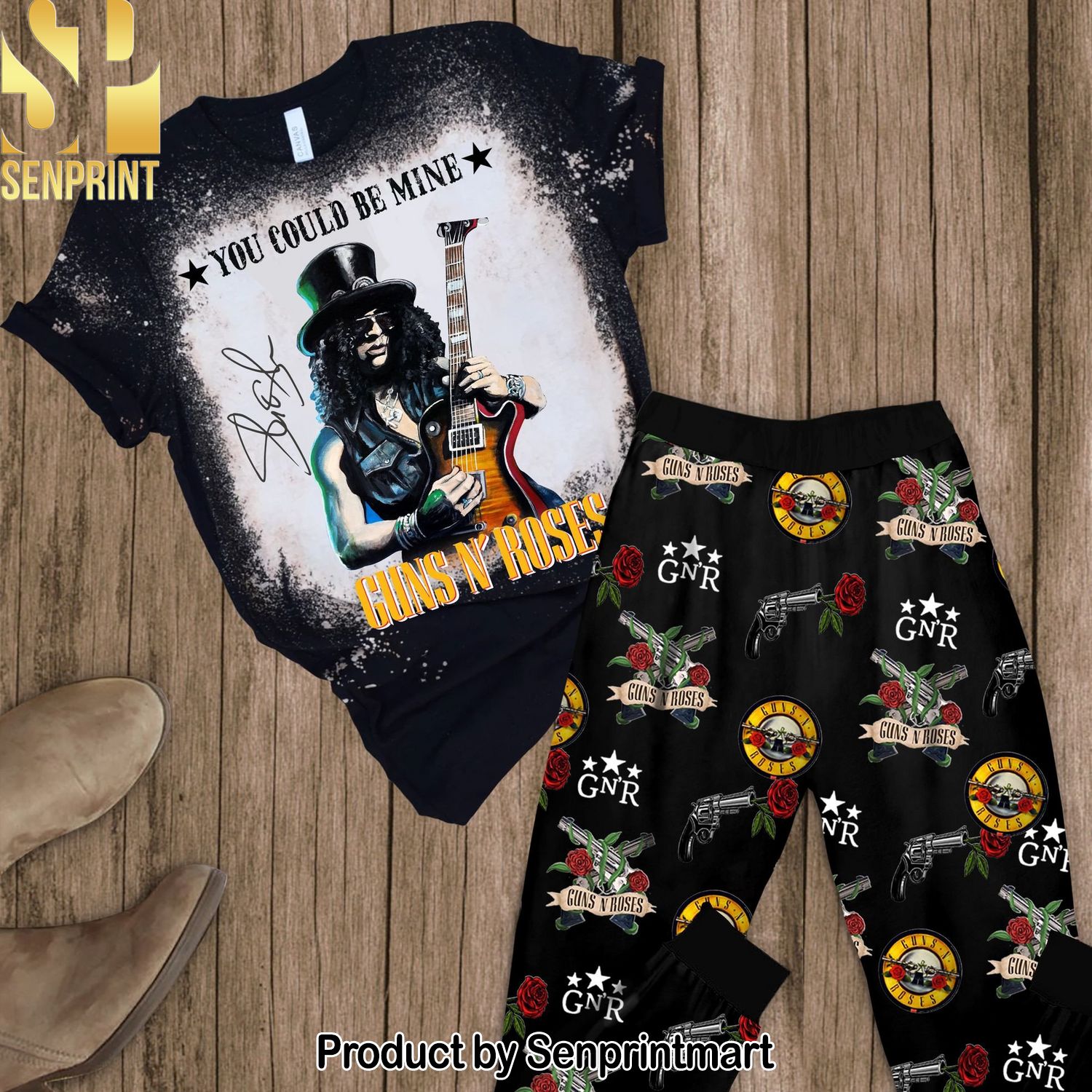 Guns N’ Roses Rock Band Cool Version Full Print Pajama Sets
