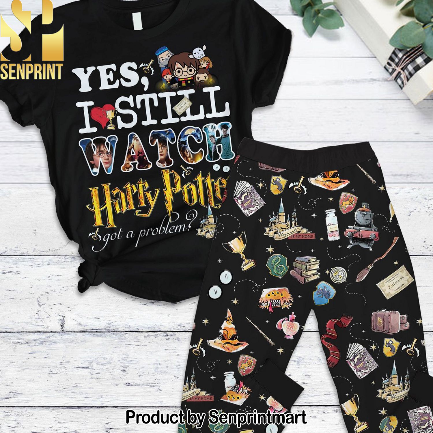 Harry Potter All Over Printed Unisex Pajama Sets